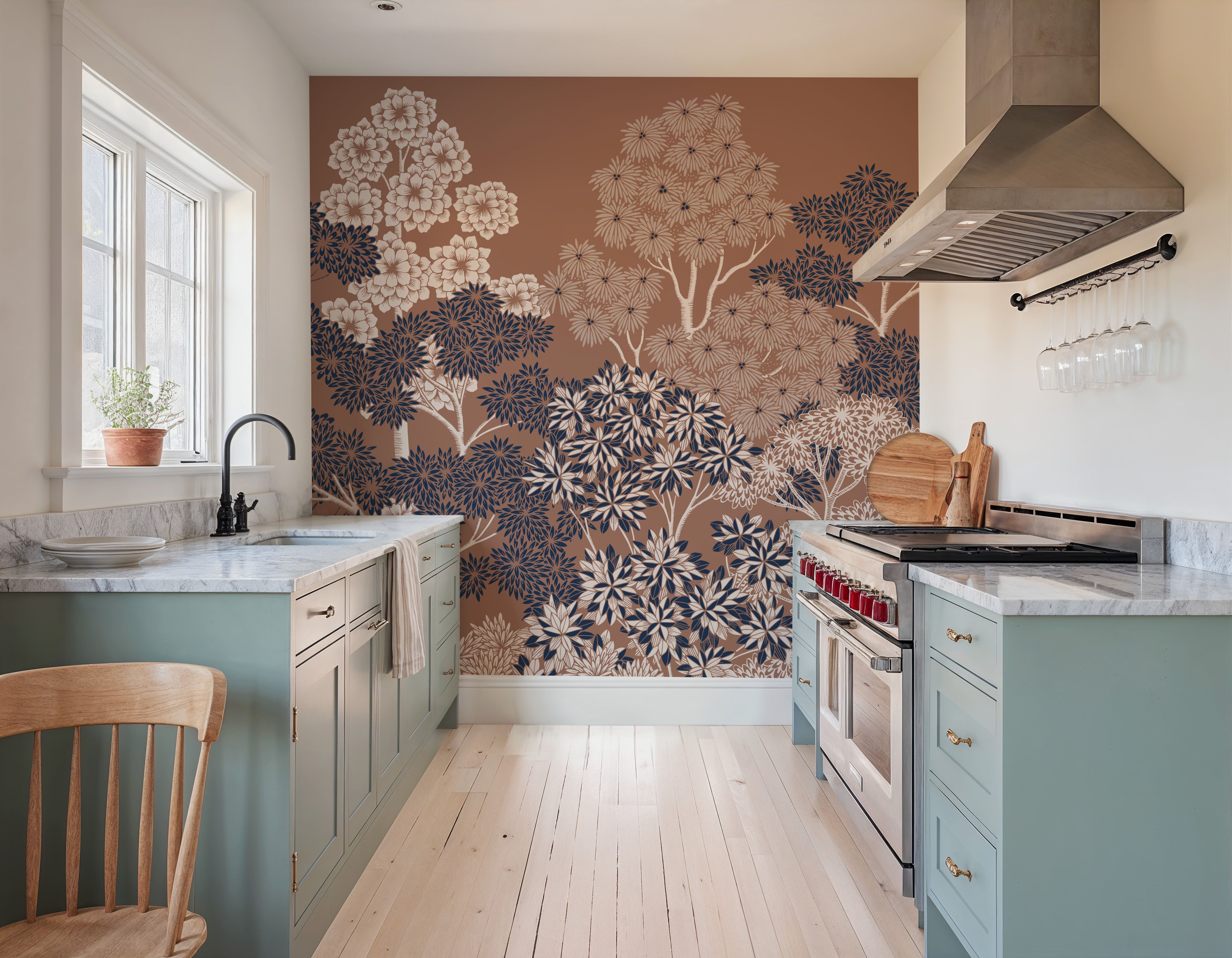 Overleaf Woodland, Fudge wallpaper mural 100% PVC-free and non-toxic
