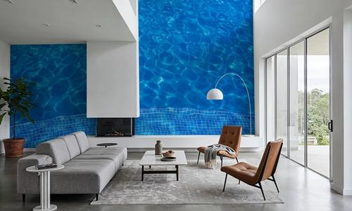 Blue Tiles Swimming