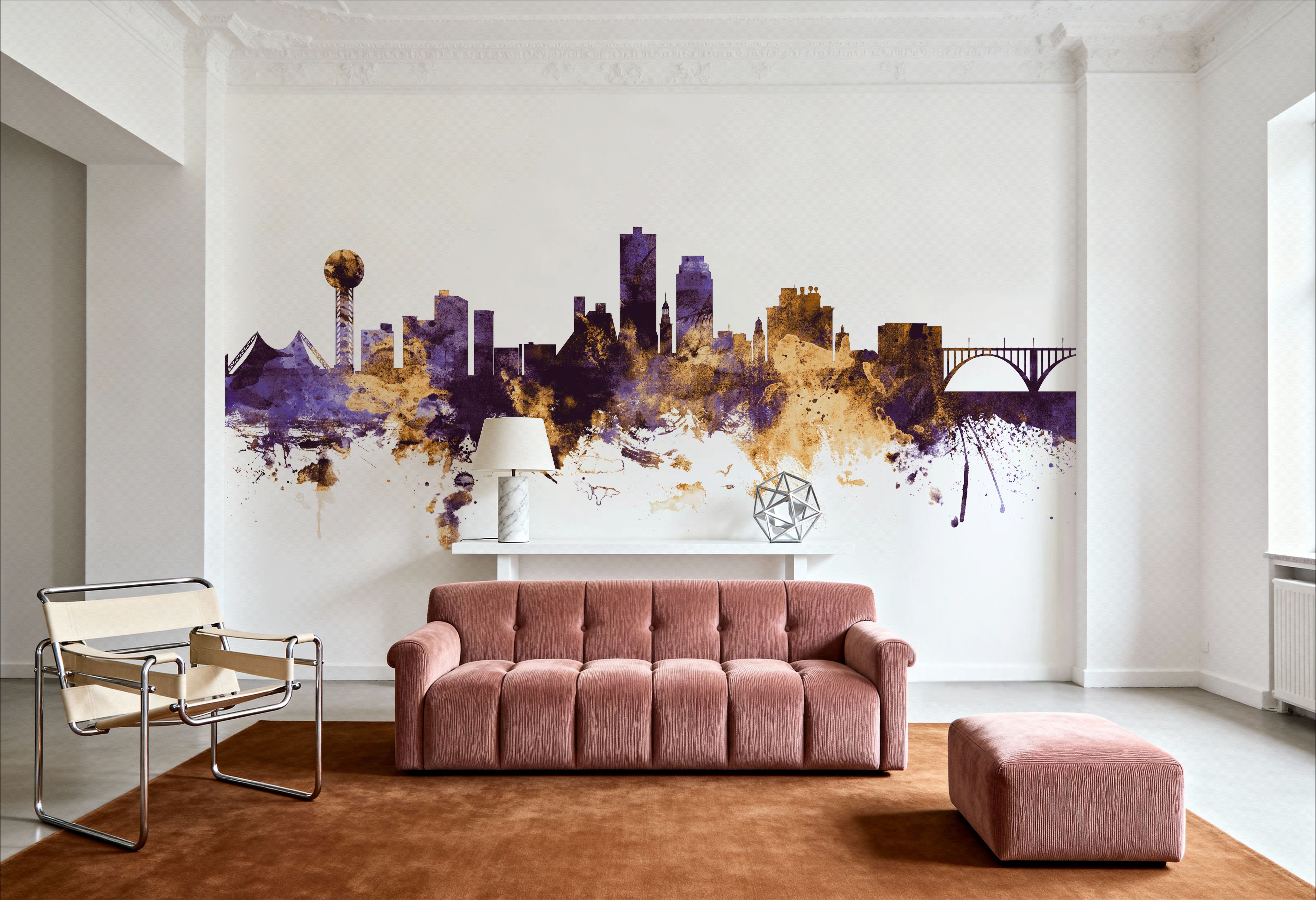 Knoxville Tennessee Skyline Purple & Gold