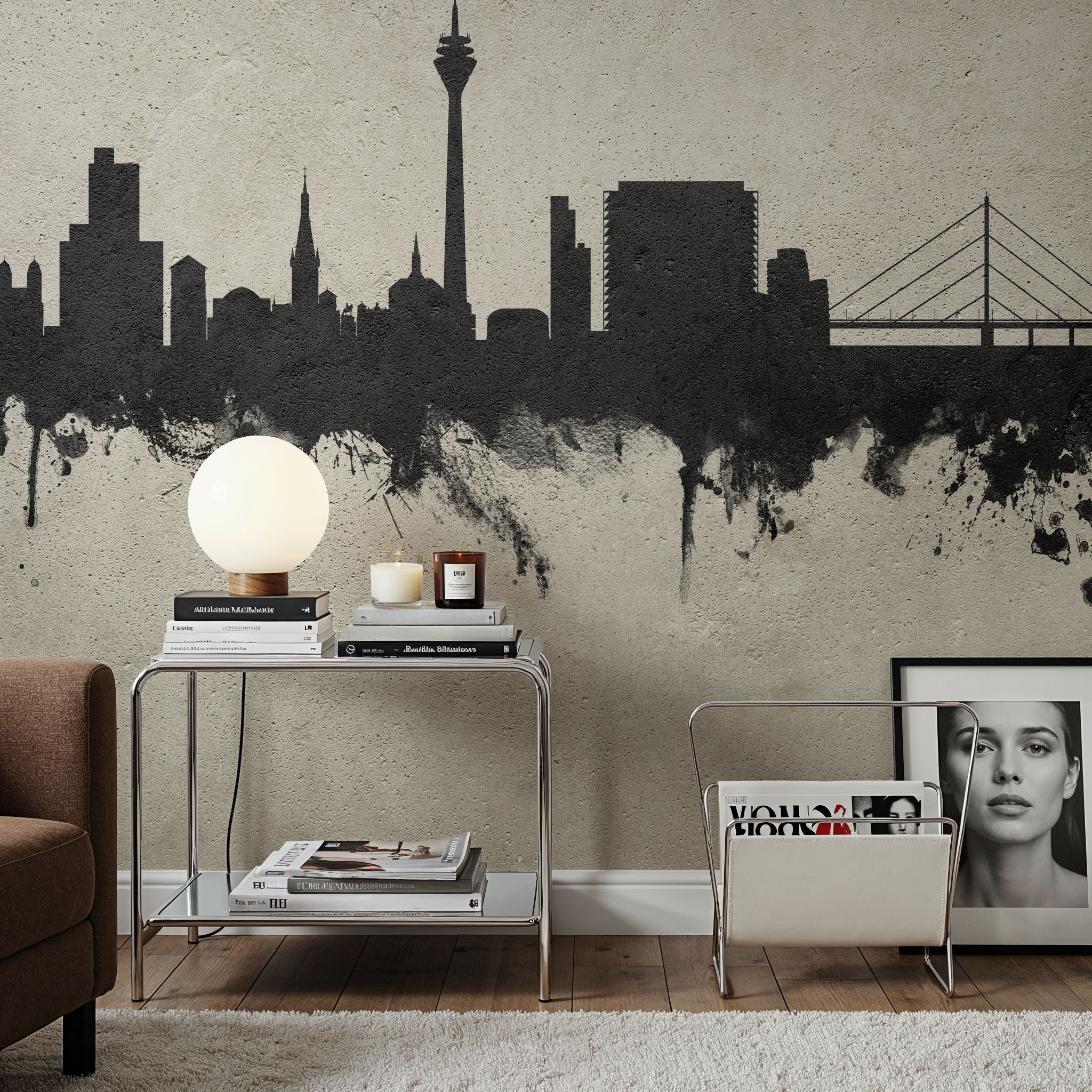 Düsseldorf Germany Skyline Concrete