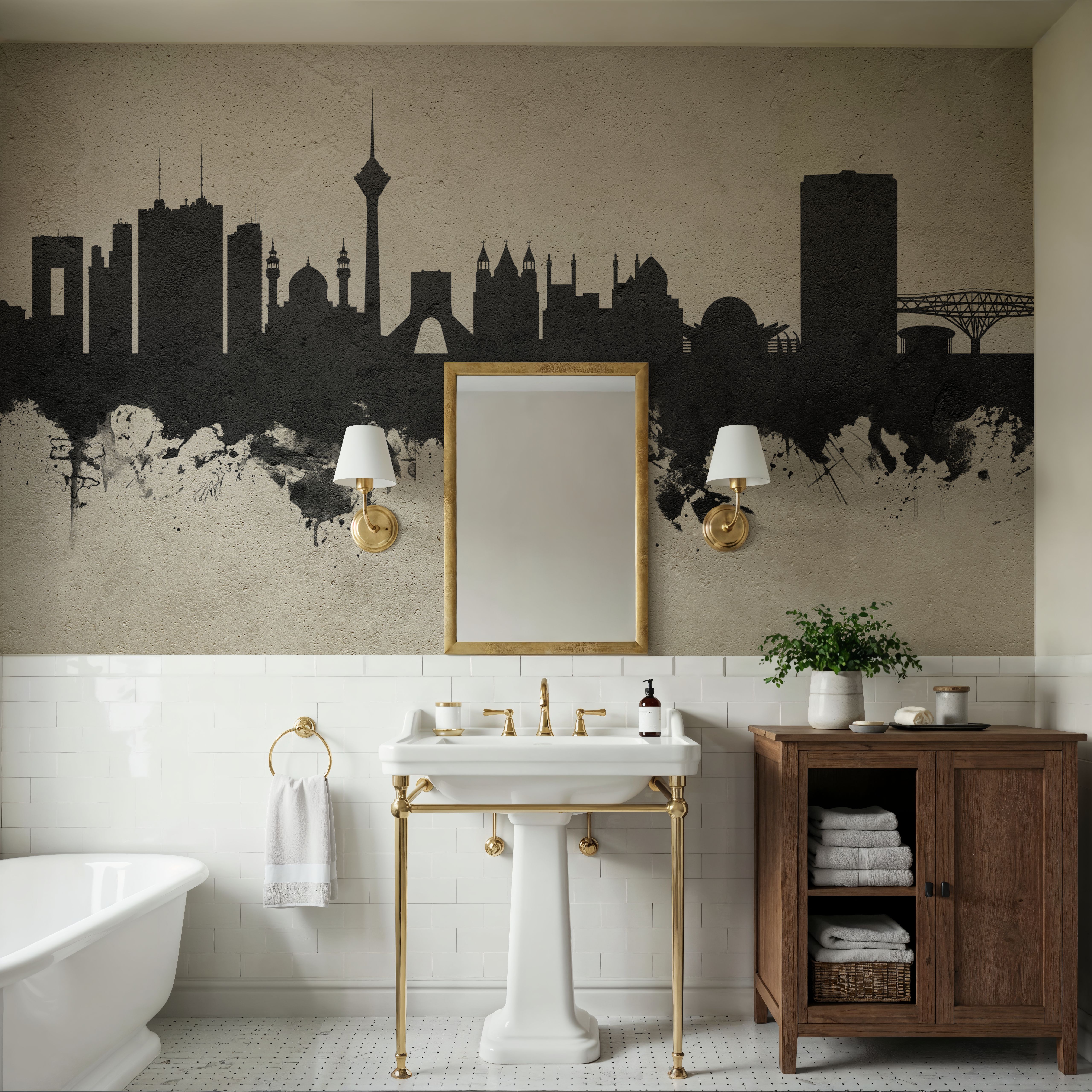 Tehran Iran Skyline Concrete