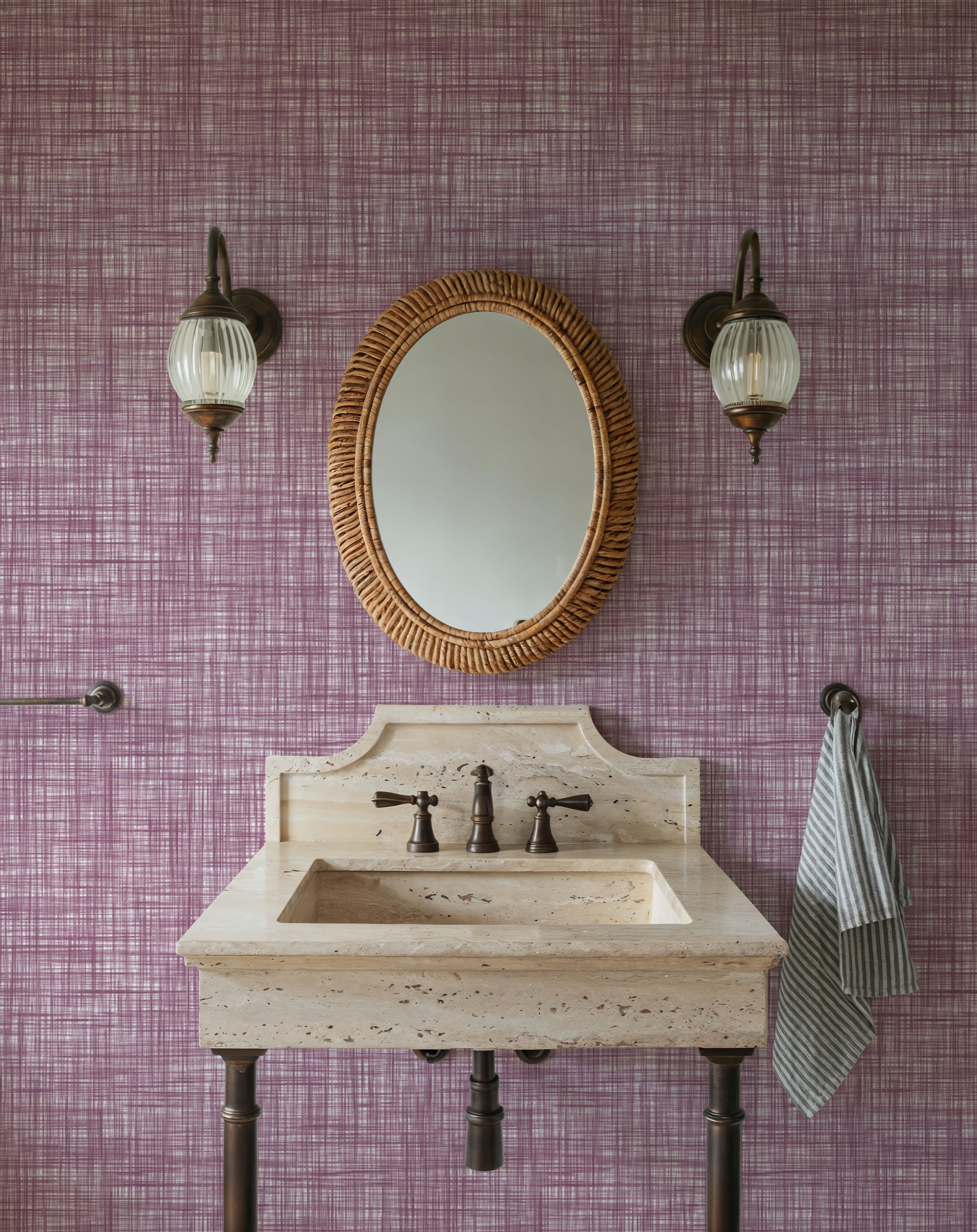 Mottled Linen Effect, Plum