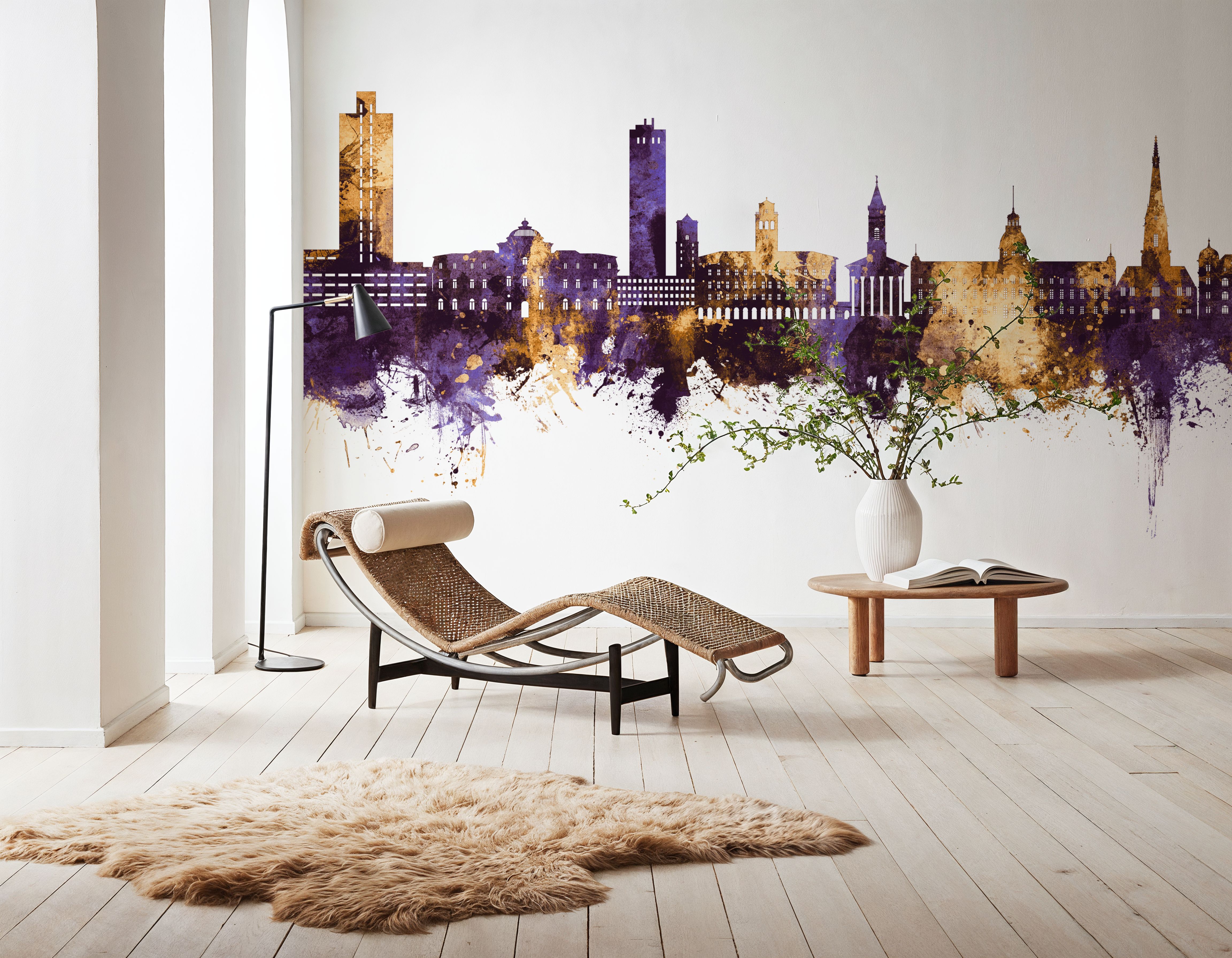 Karlsruhe Germany Skyline Purple & Gold