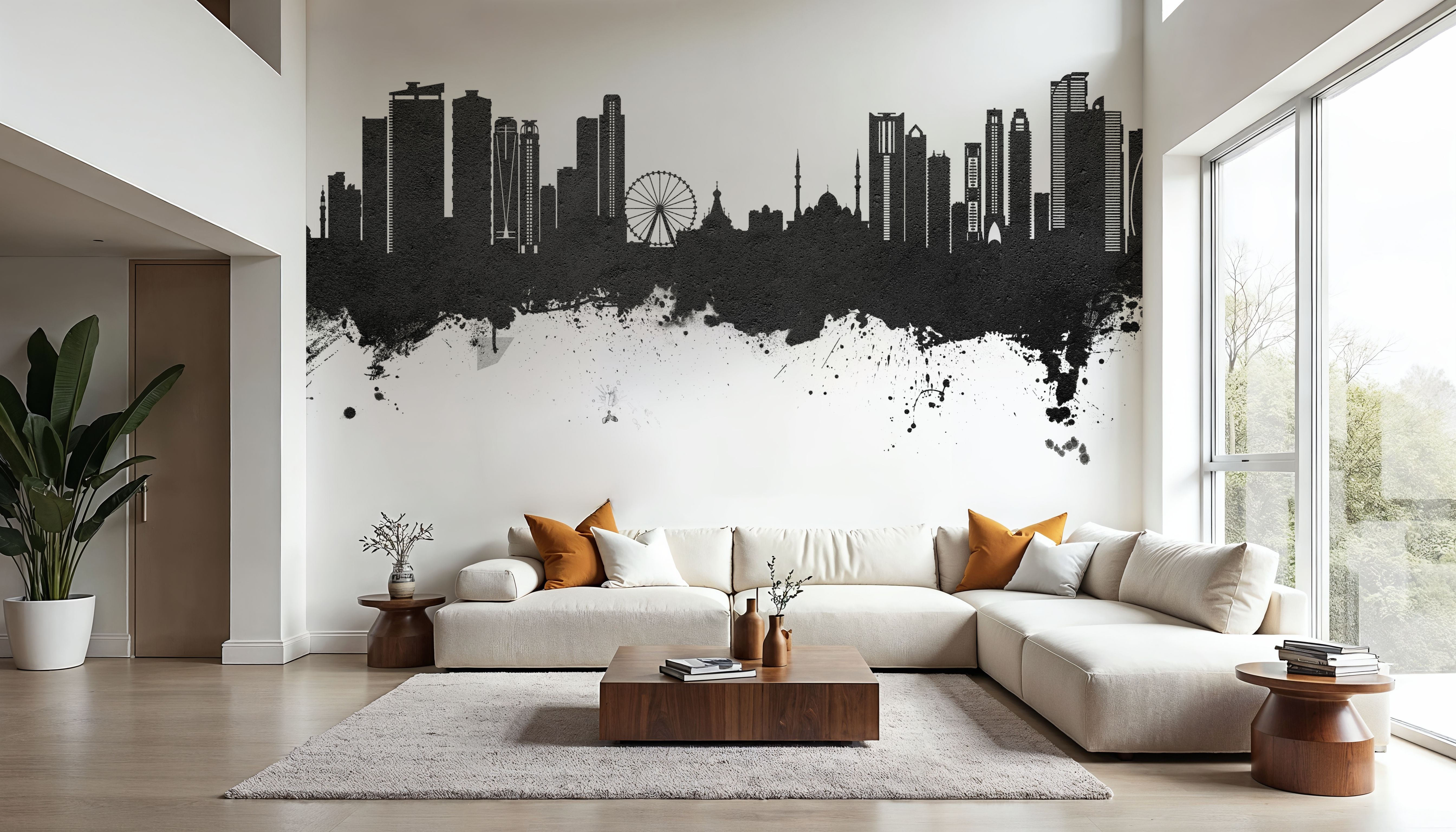 Sharjah Skyline Black & White
