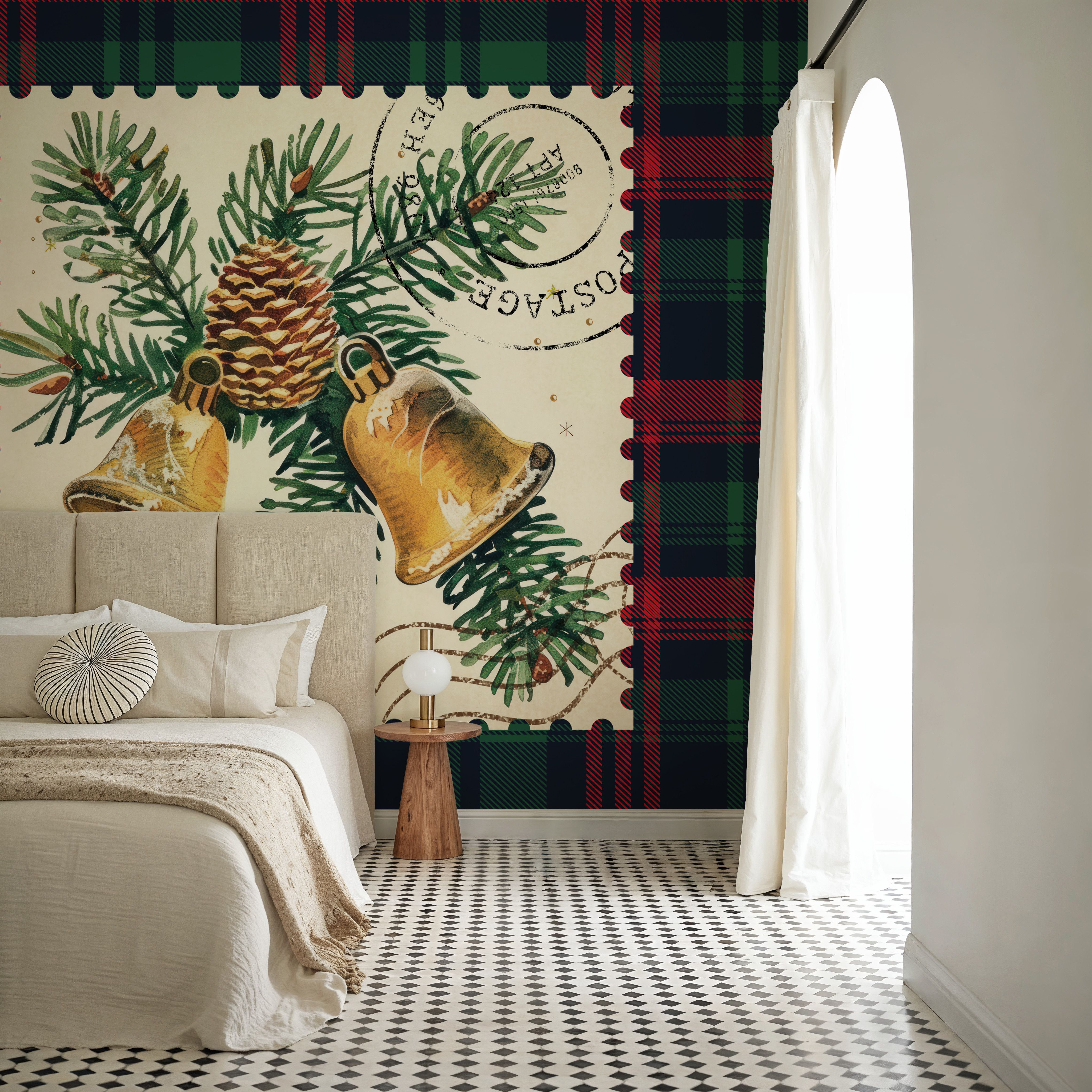 Plaid Christmas Stamp I