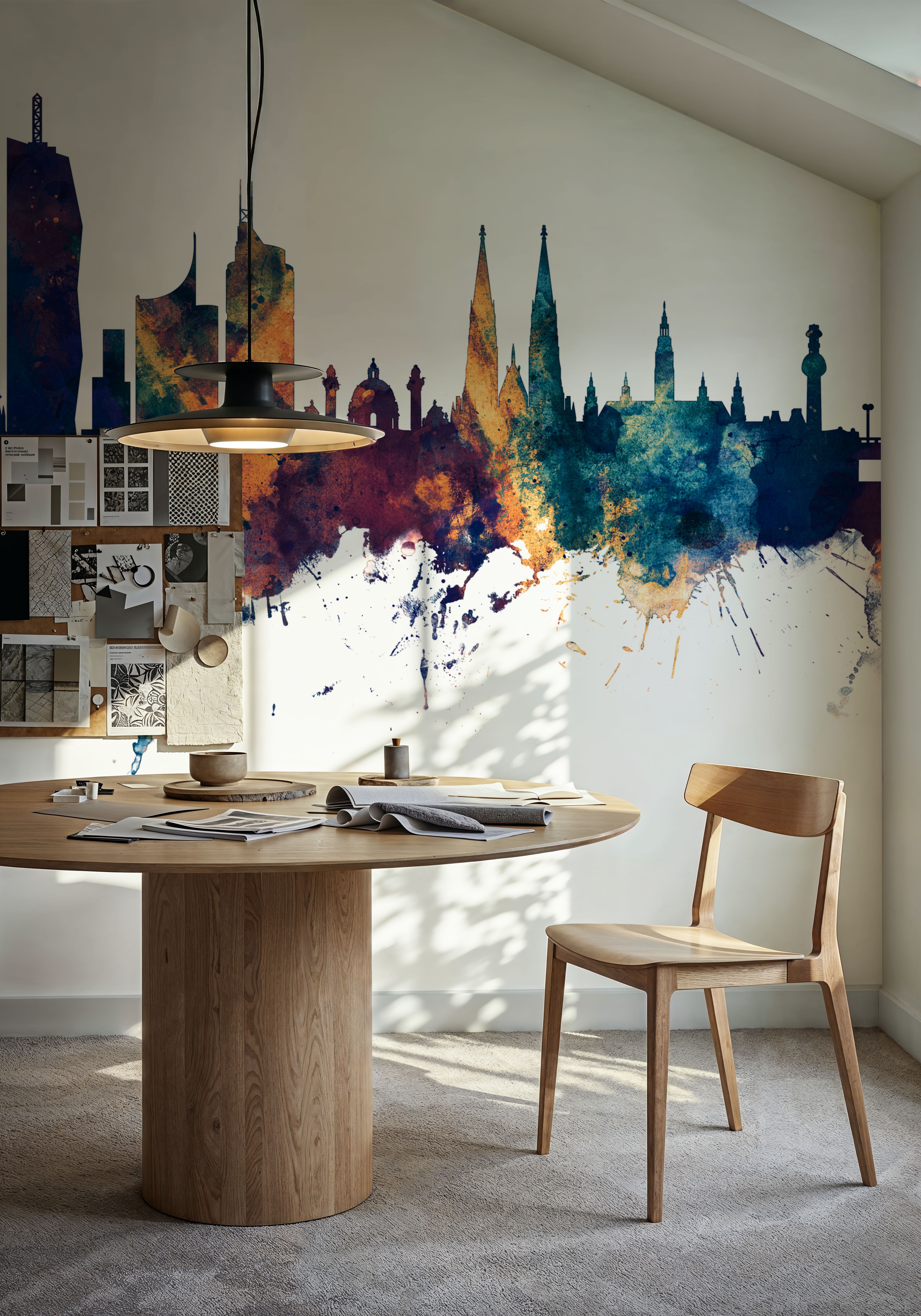 Vienna Austria Skyline Blue & Bronze