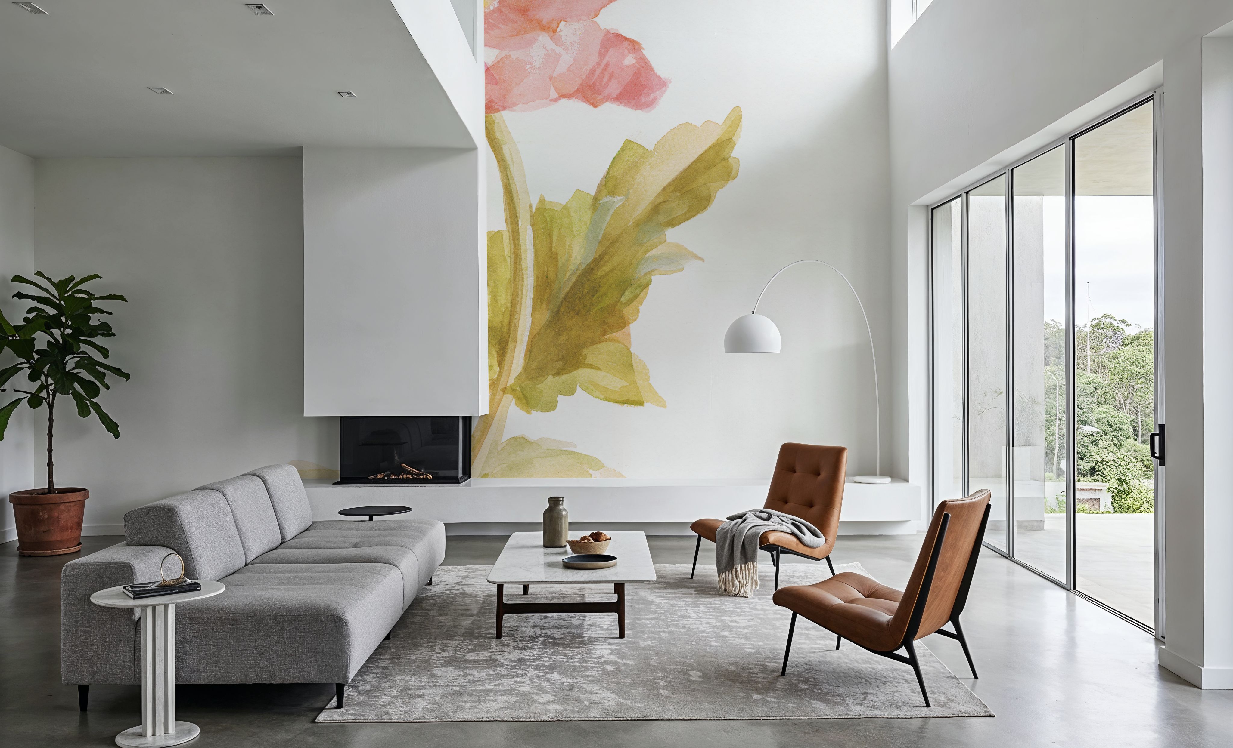 Garden Poppy on White