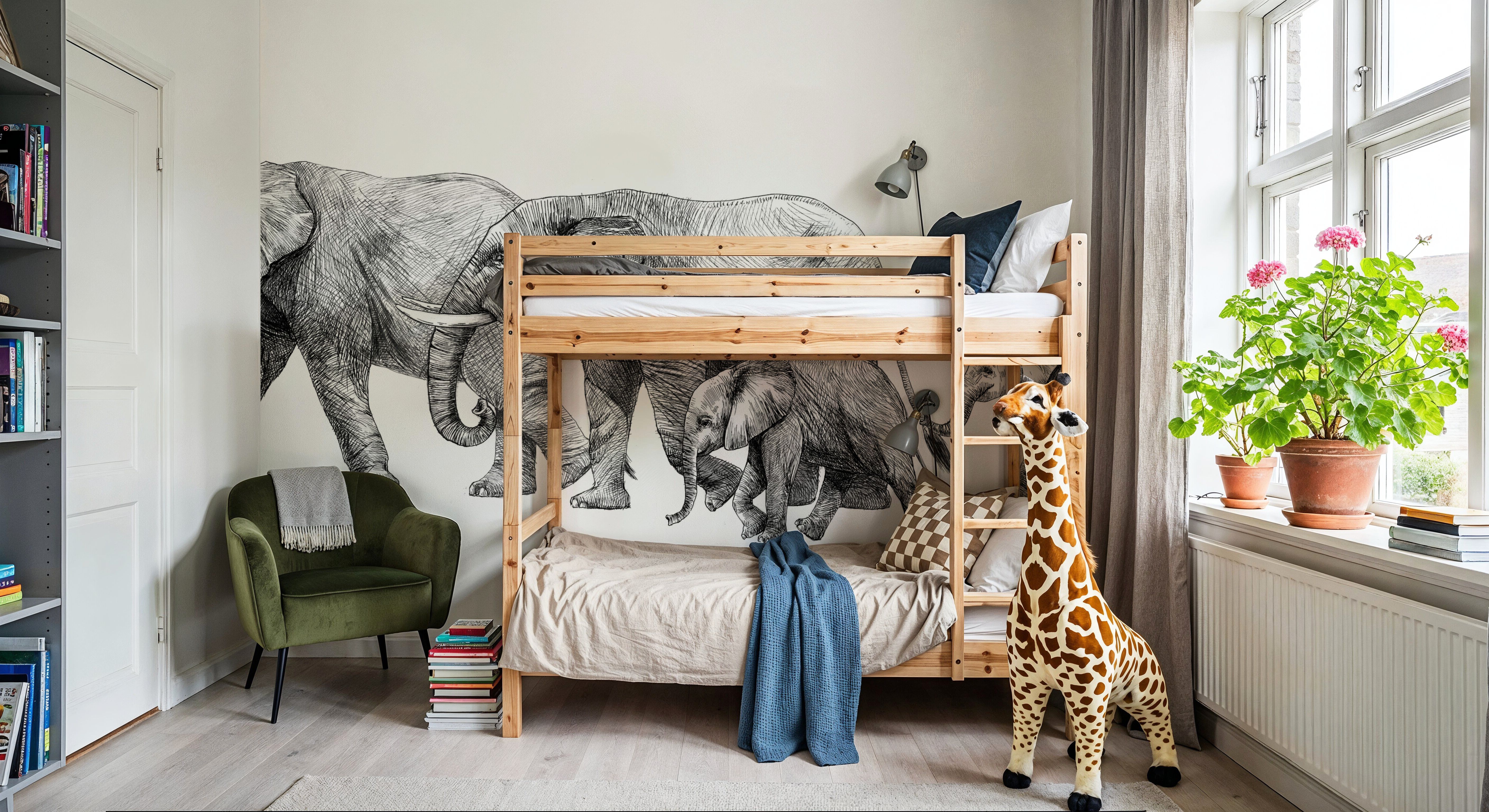 Safari Elephants Illustration