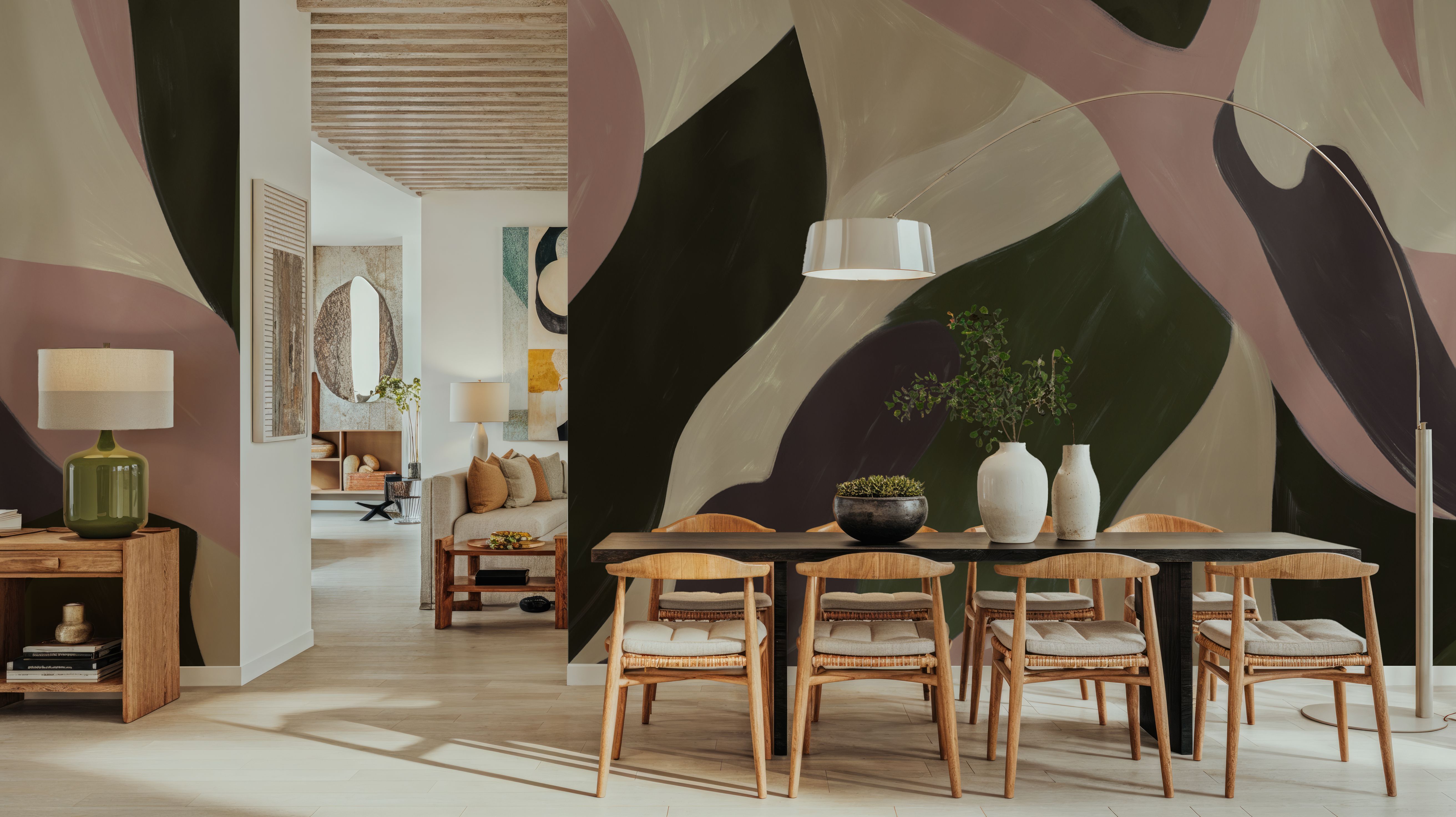 Dynamic Fields, Forest Green & Rose