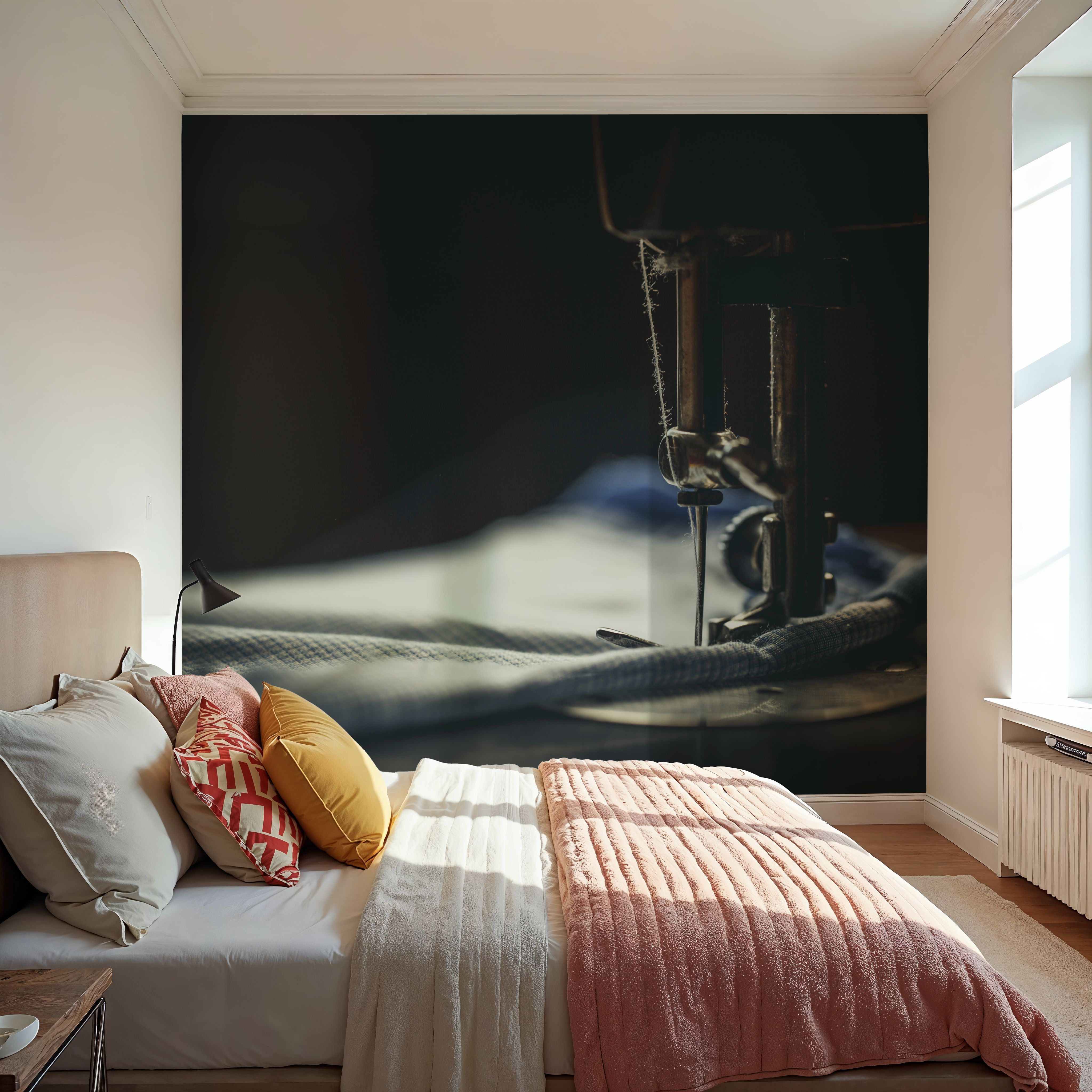 Papier Peint Panoramique - By a Thread - Loisirs - Bleu - Salle à manger - Wallism Belgique - Encollage au mur ou Autocollant