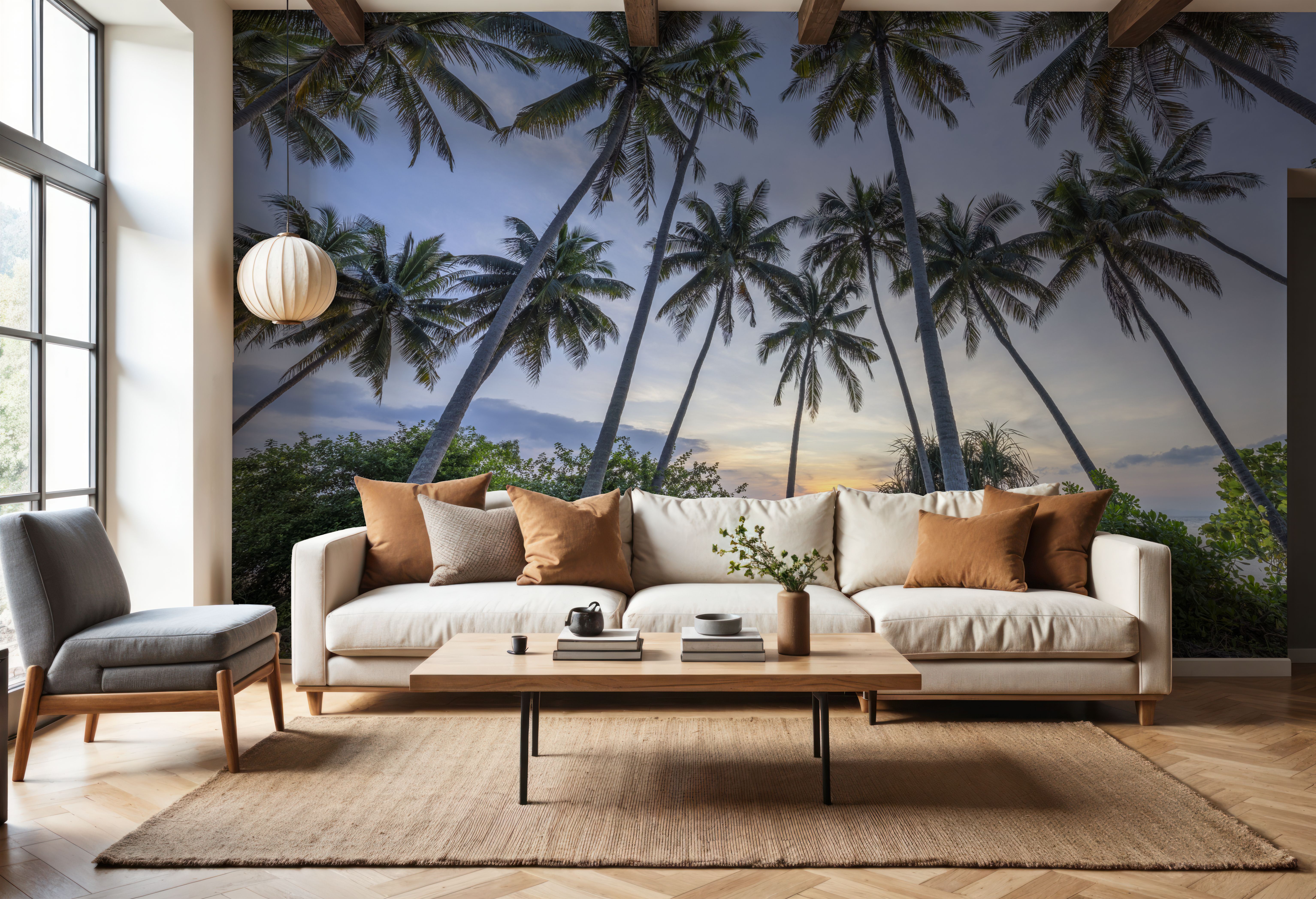 Tropical Sunset Palm