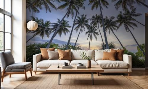 Tropical Sunset Palm