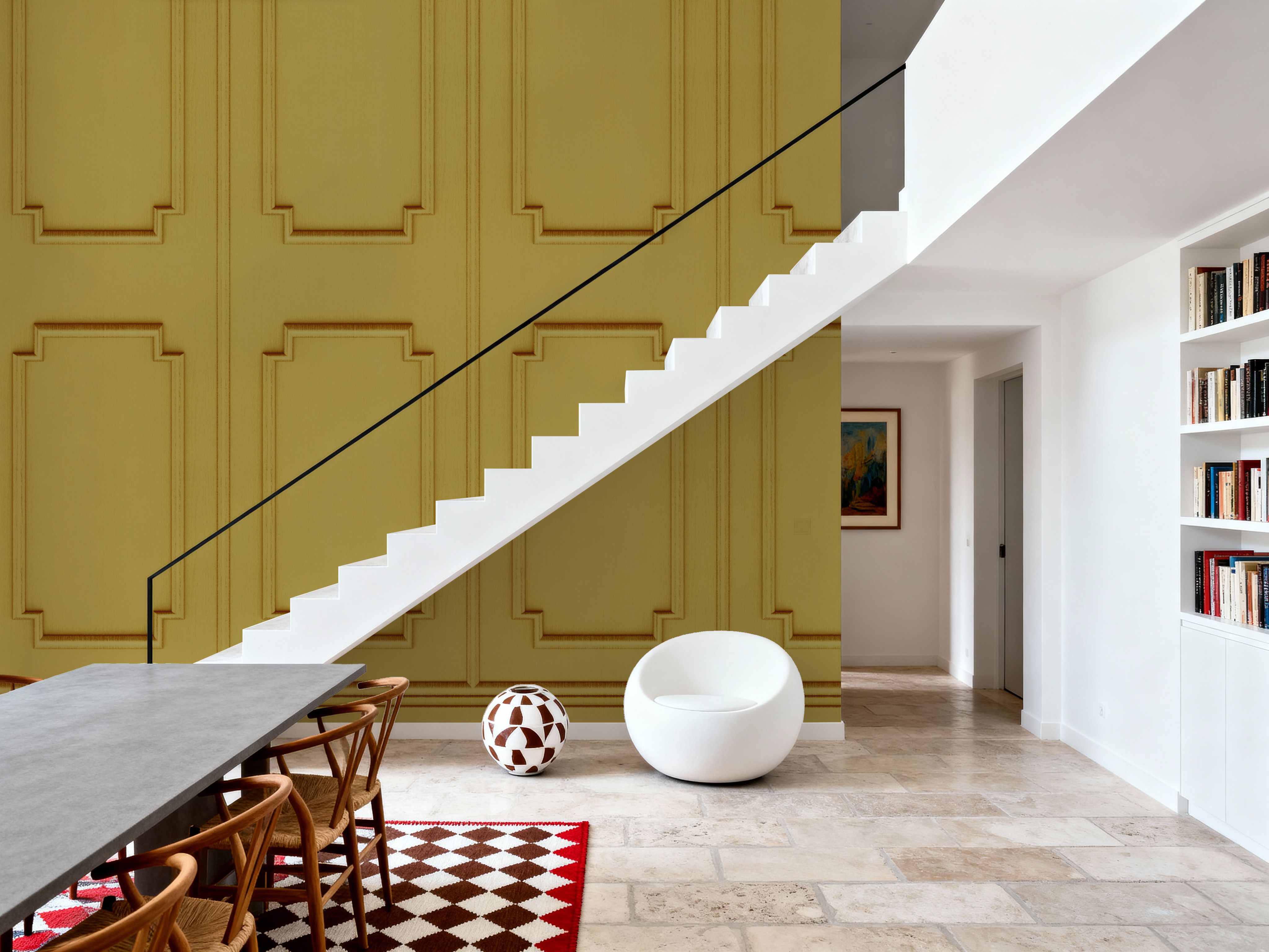 Faux Wall Panel Moulding, Sunflower Yellow