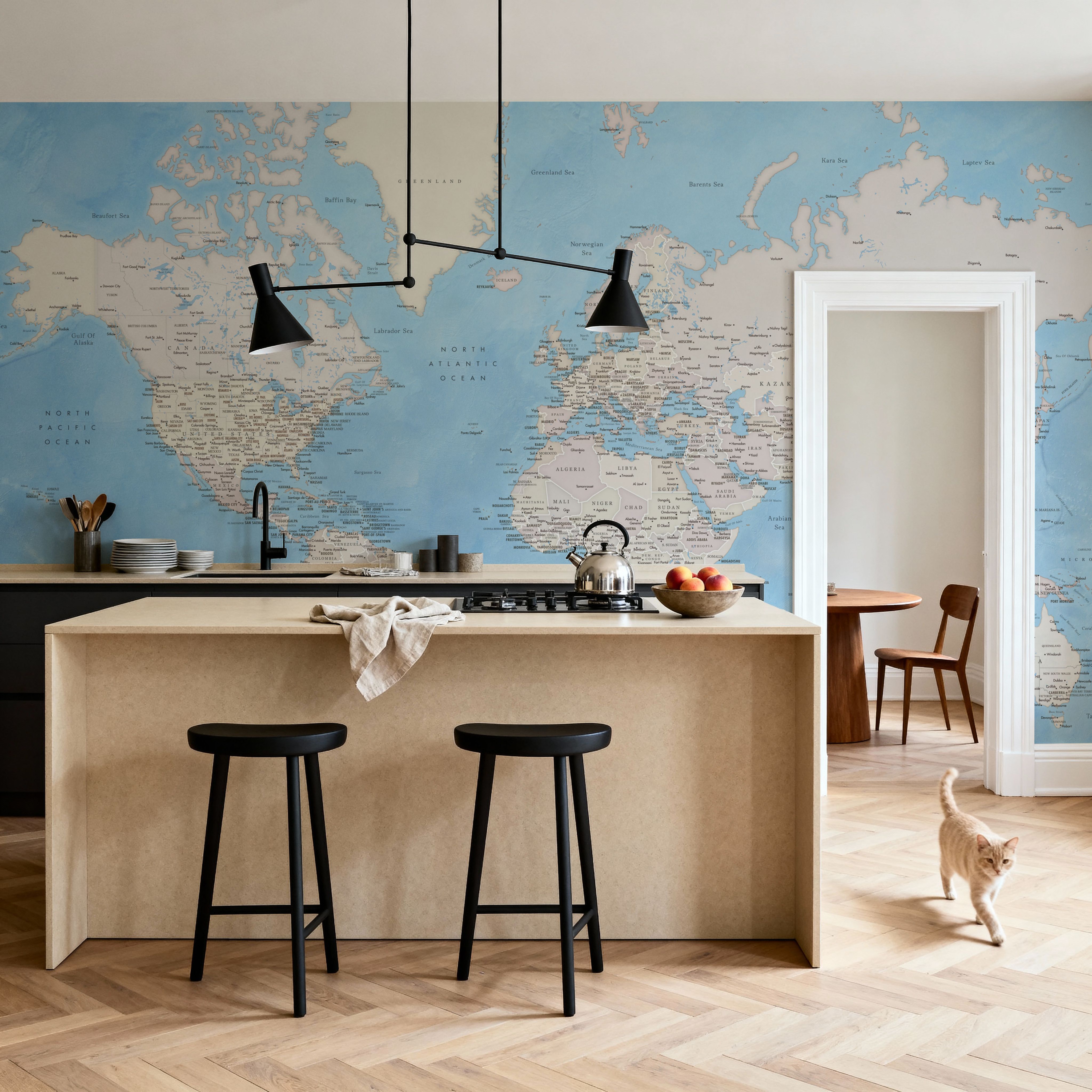 World Map Cities - Benning
