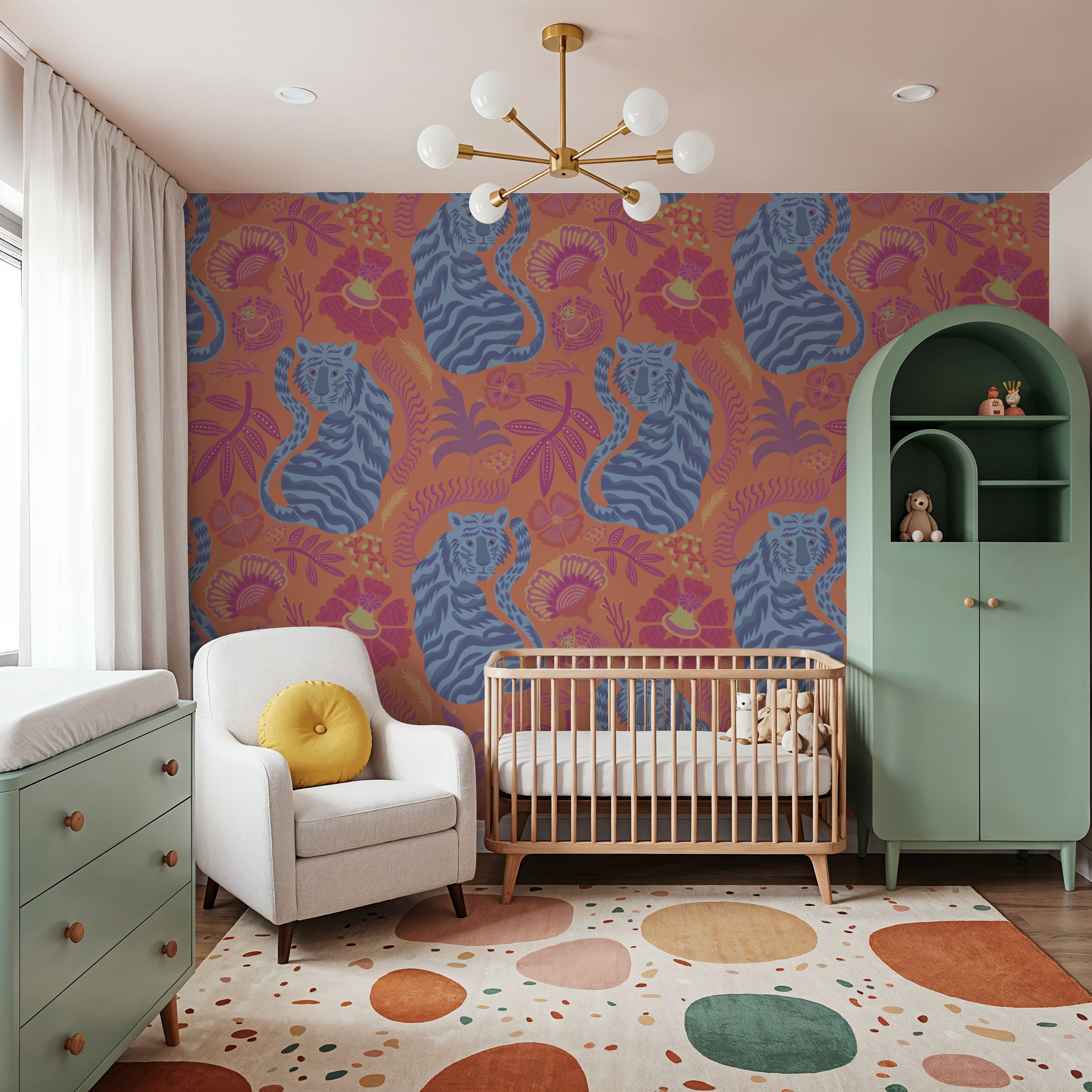 Painterly Tigers Orange