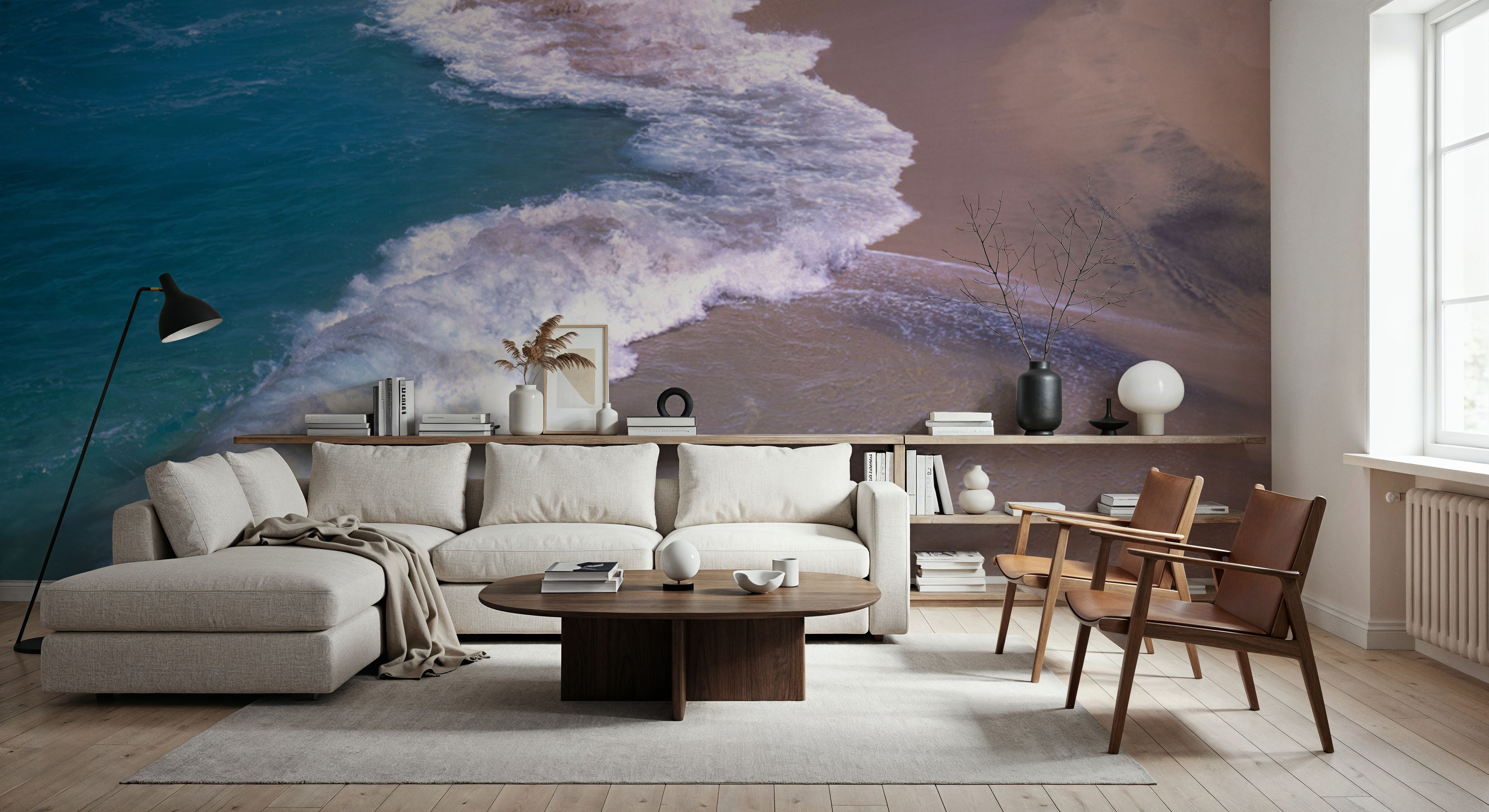 Rocky Shoreline Serenity, Wallpaper