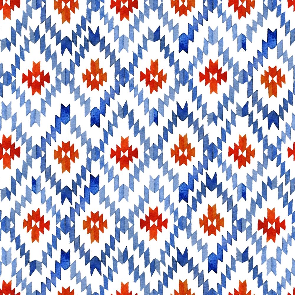 Blue Rhombus Ikat