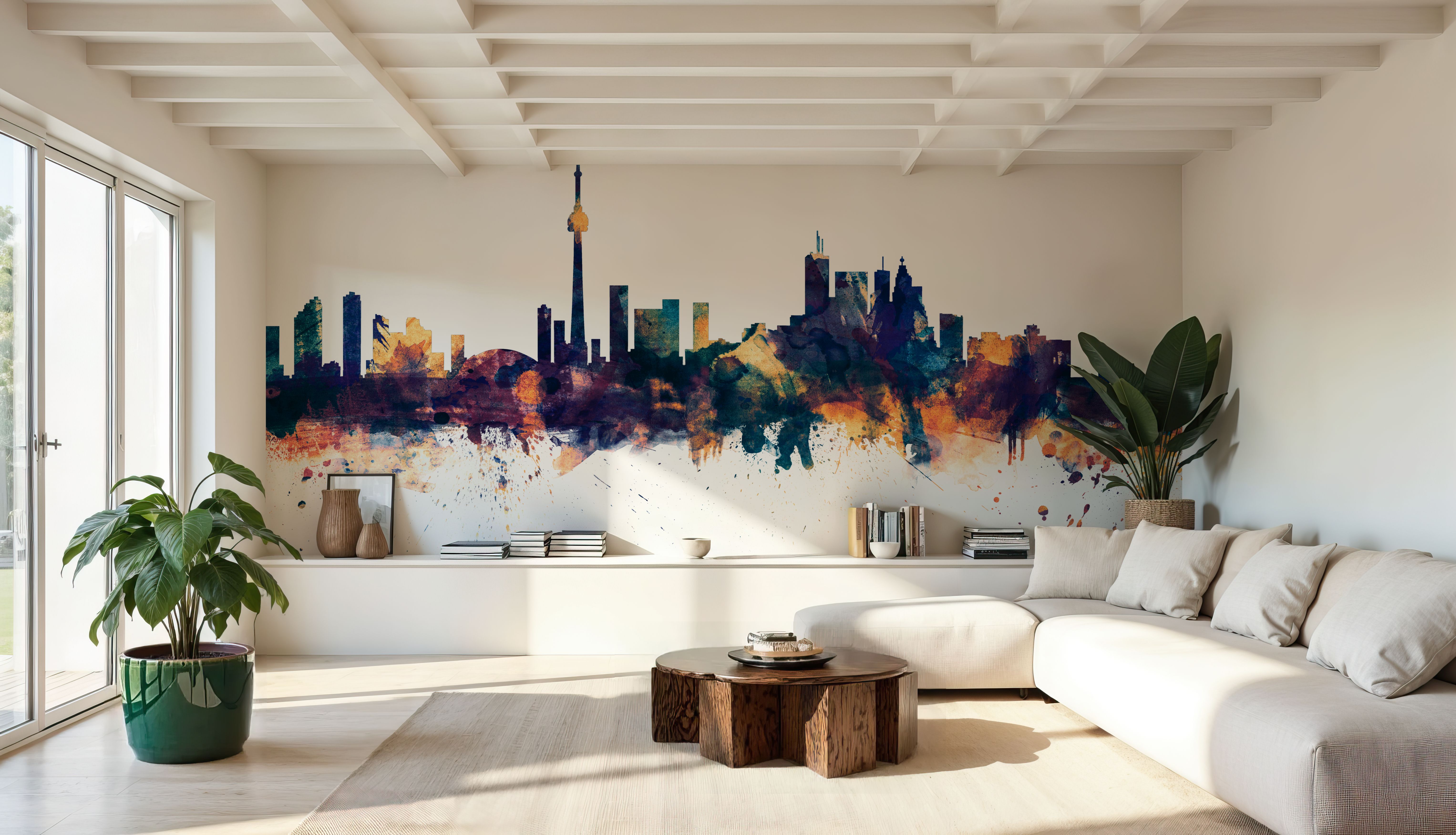 Toronto Canada Skyline Blue & Bronze