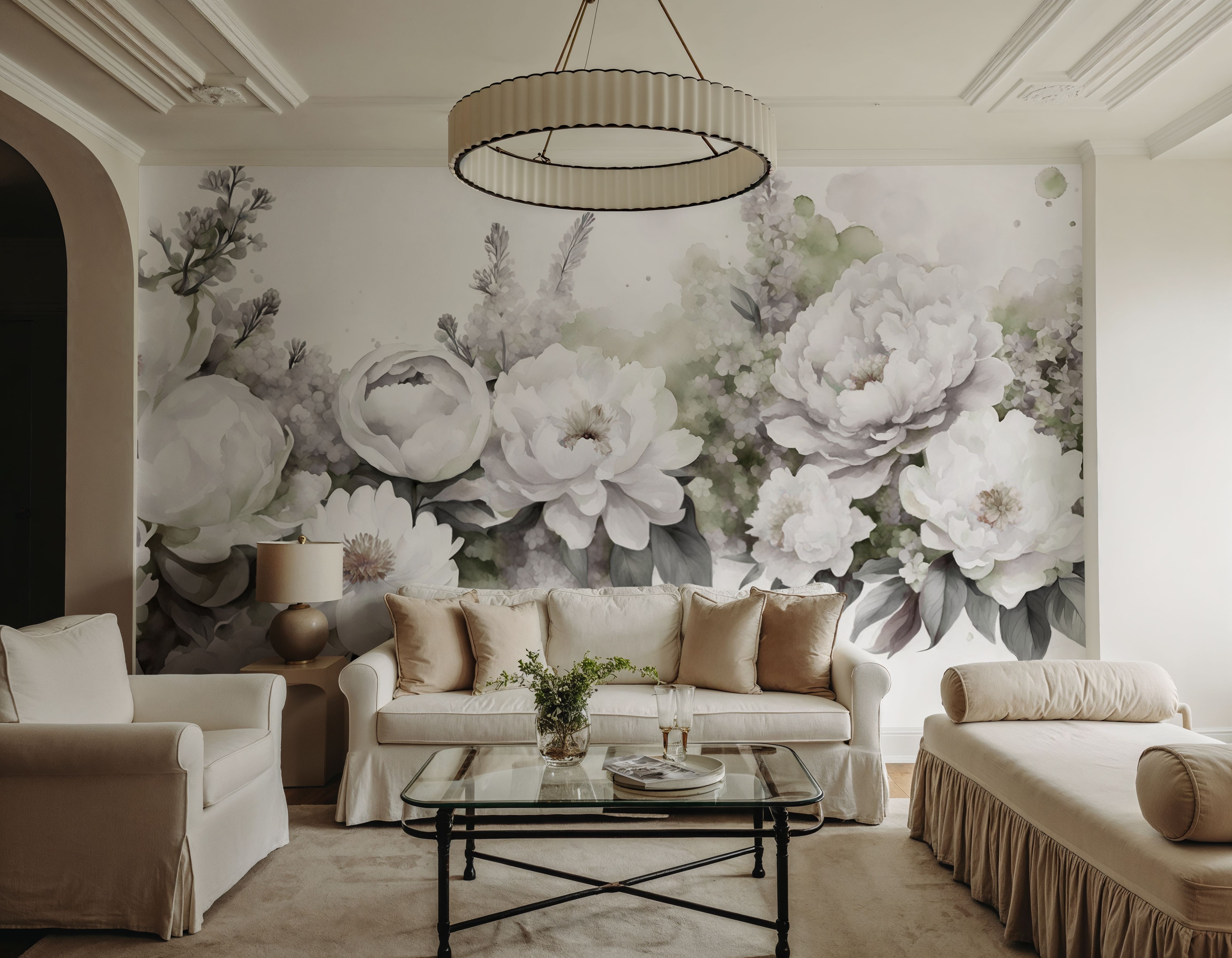 Peony Melody Green and Purple