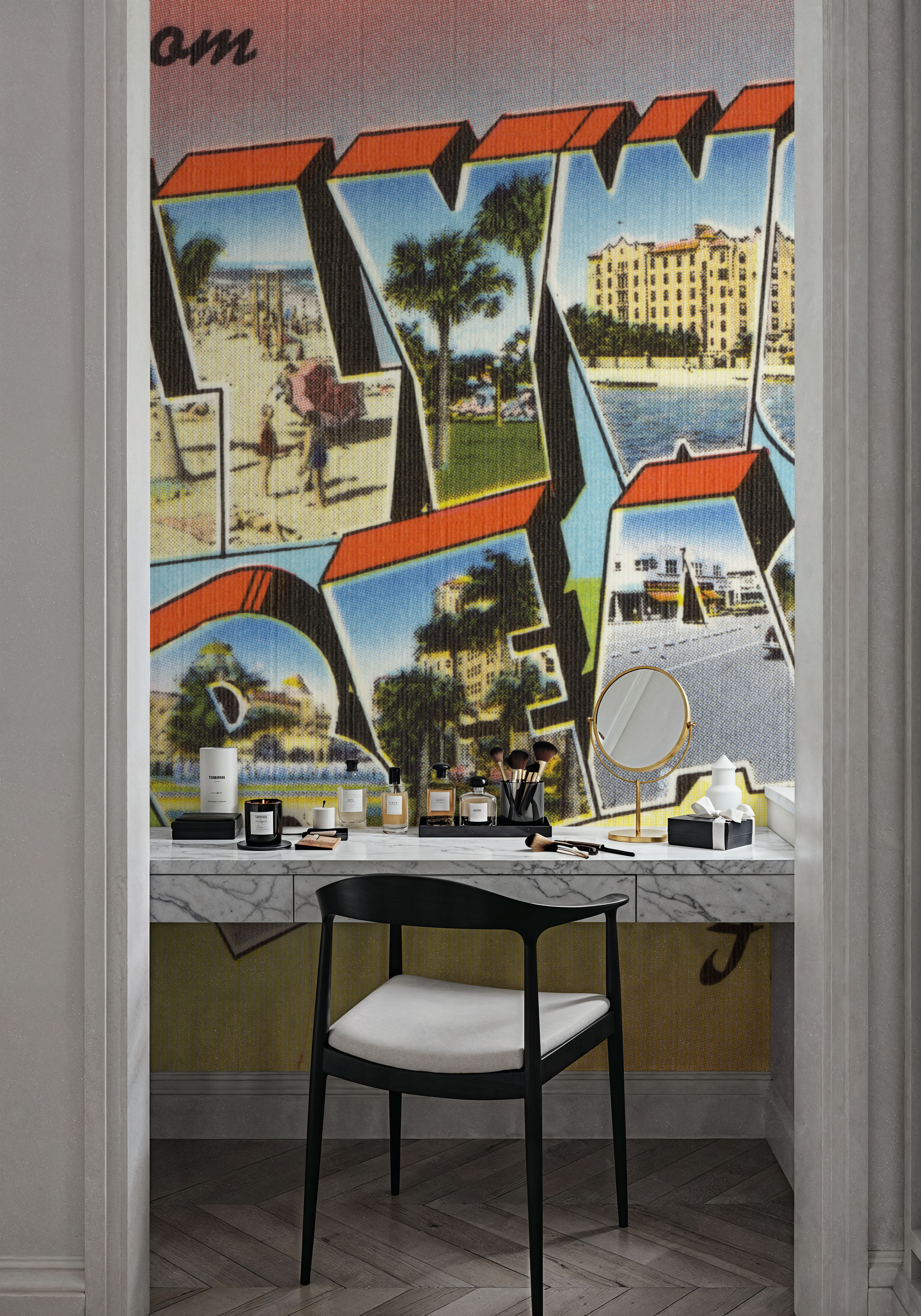 Greetings from Hollywood Beach - Screenprint Postcard