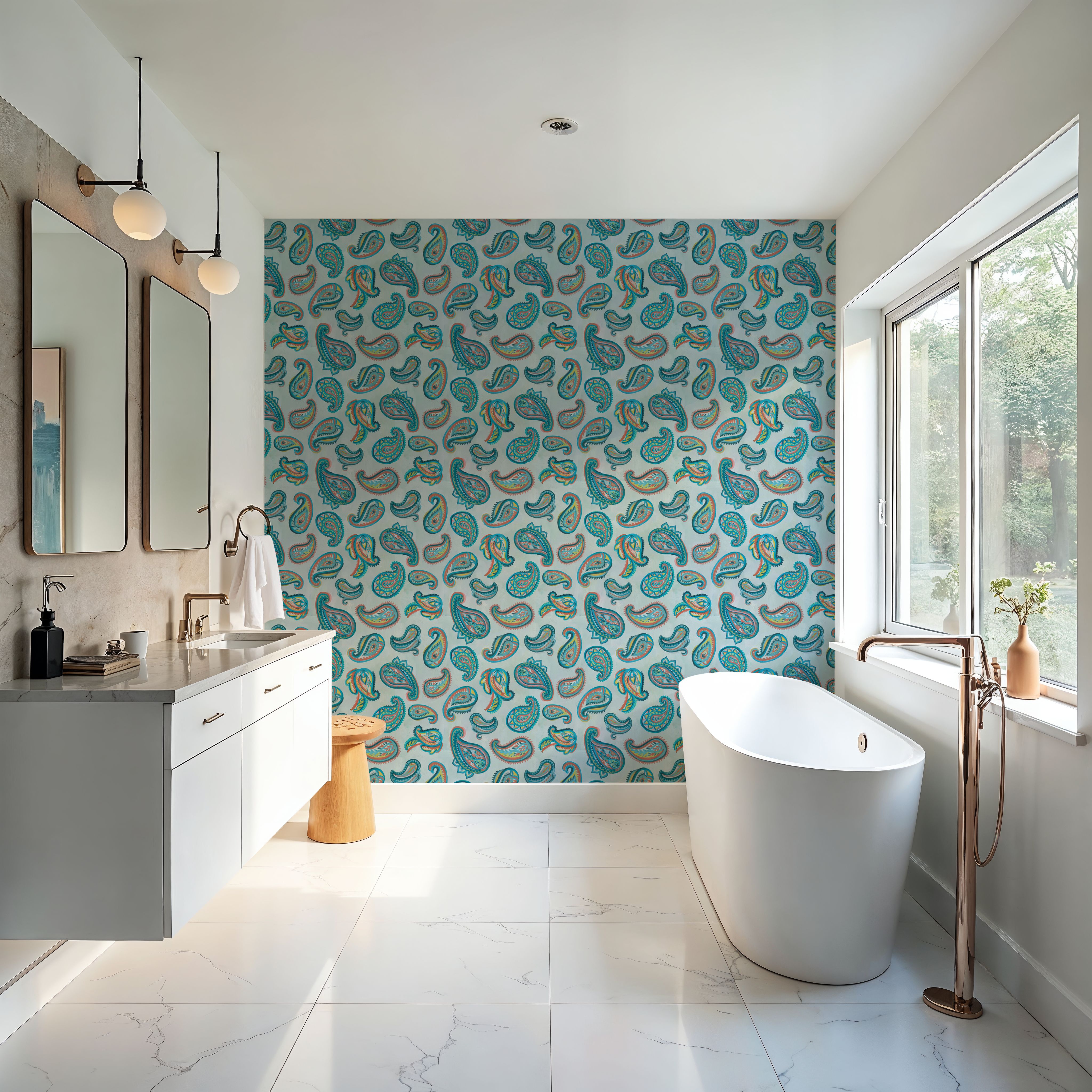 Emerald Paisley Light