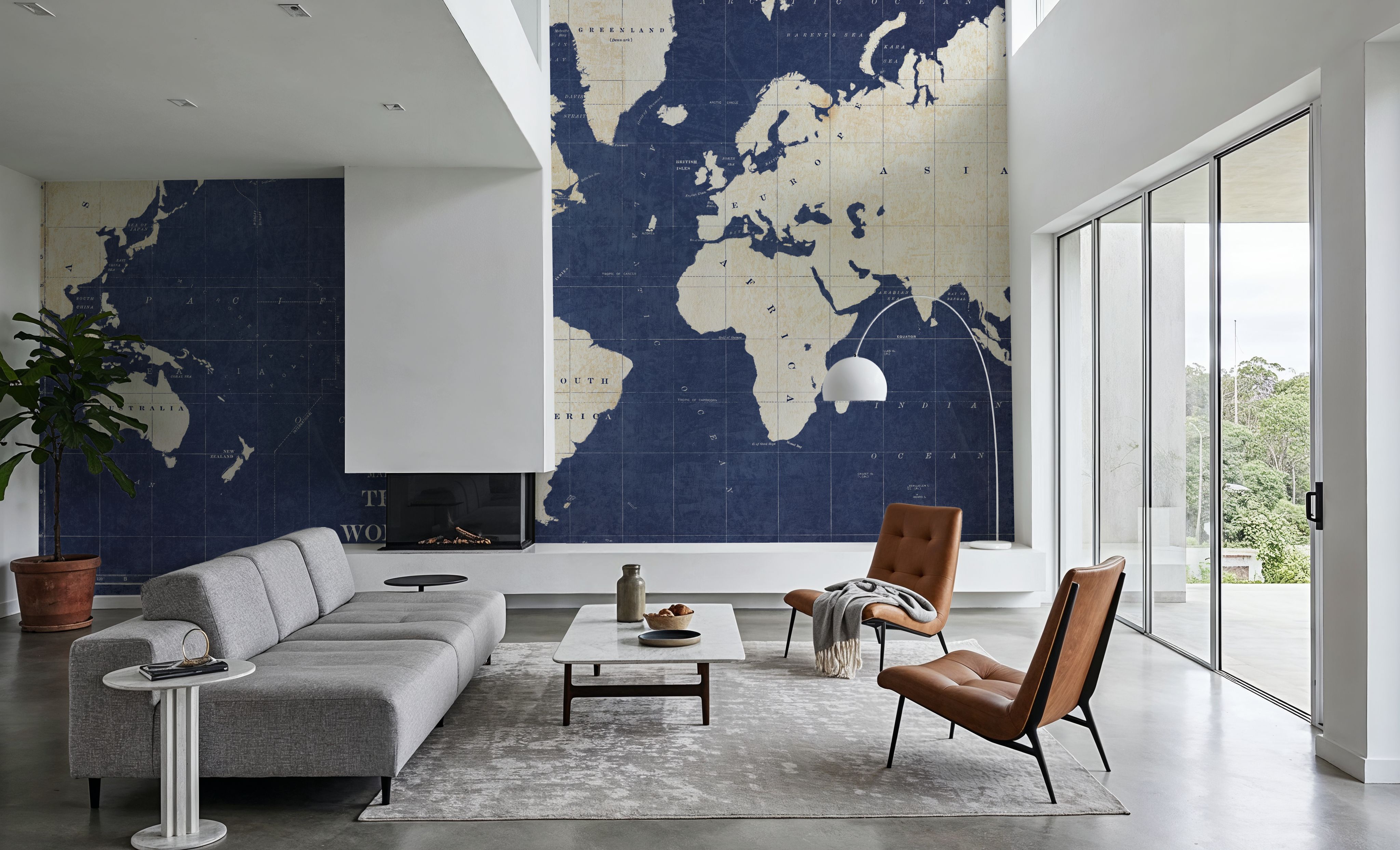 Blueprint World Map Dark