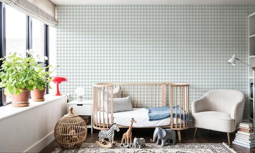 Gingham Linden Green