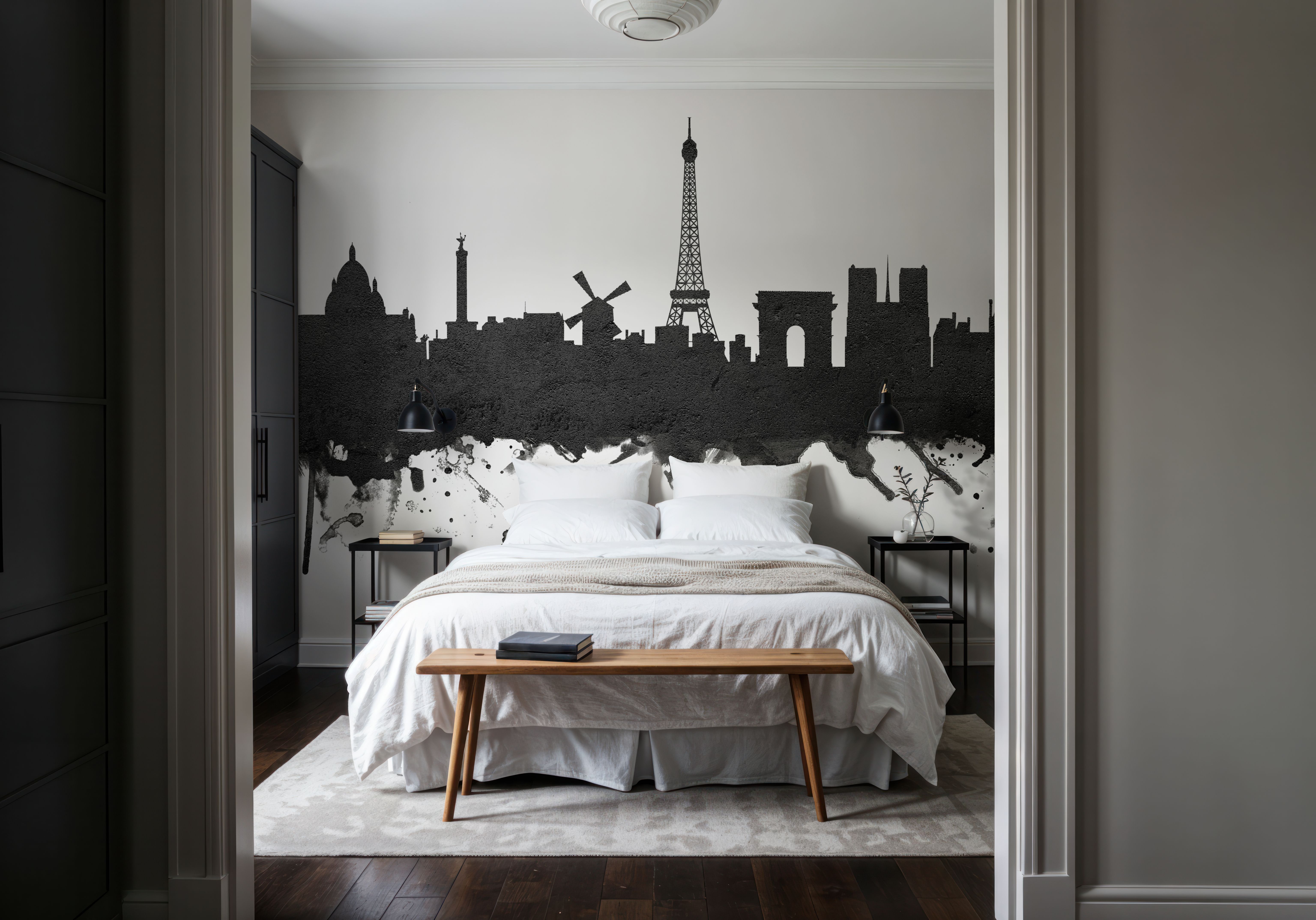 Paris Skyline Black & White