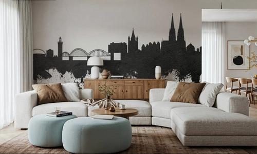Cologne Germany Skyline Black & White