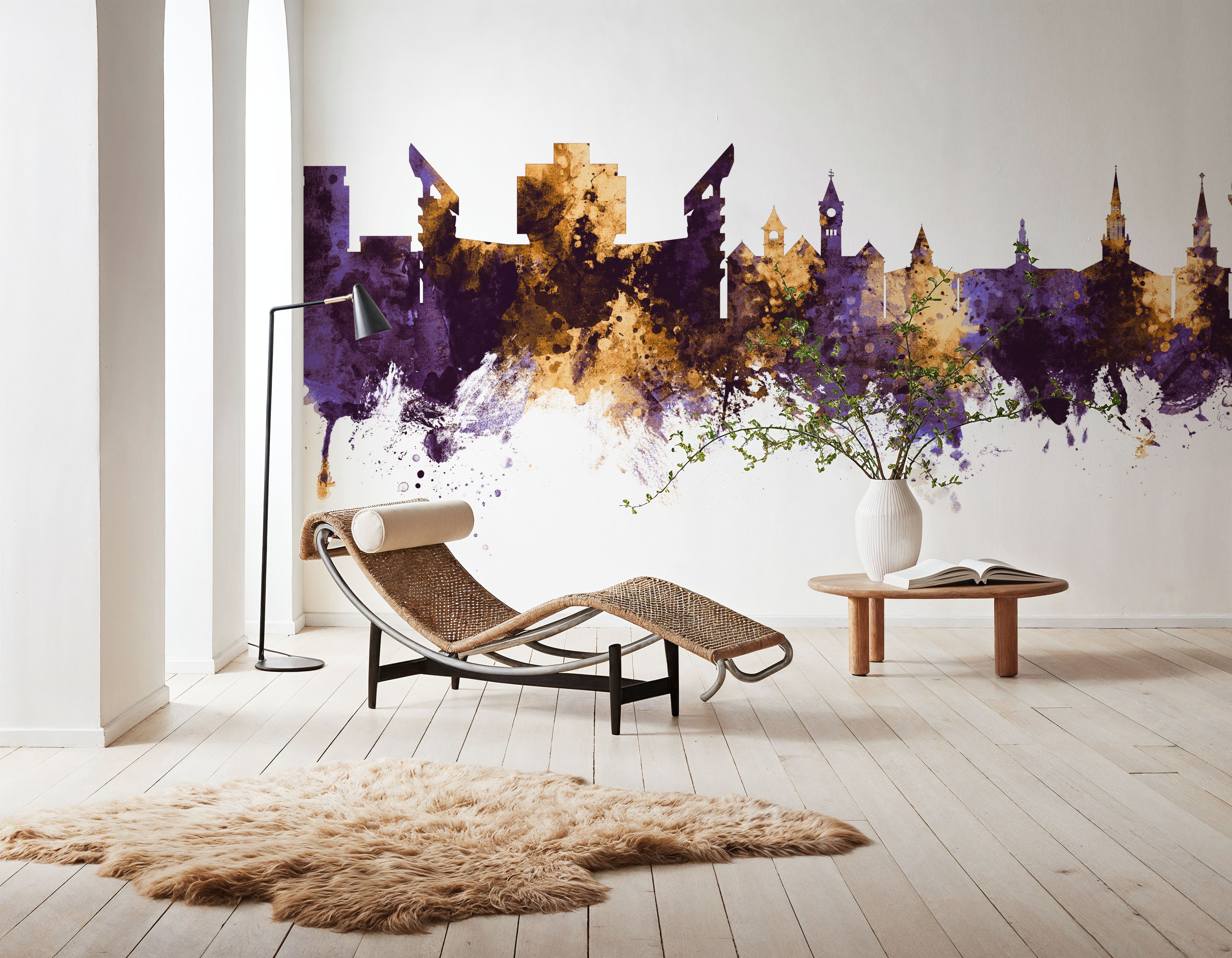 Auburn Alabama Skyline Purple & Gold