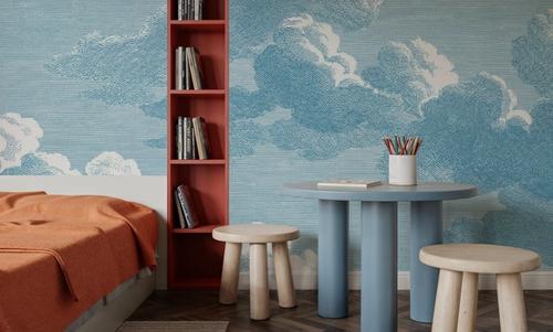 Intaglio Clouds, Washed Demin