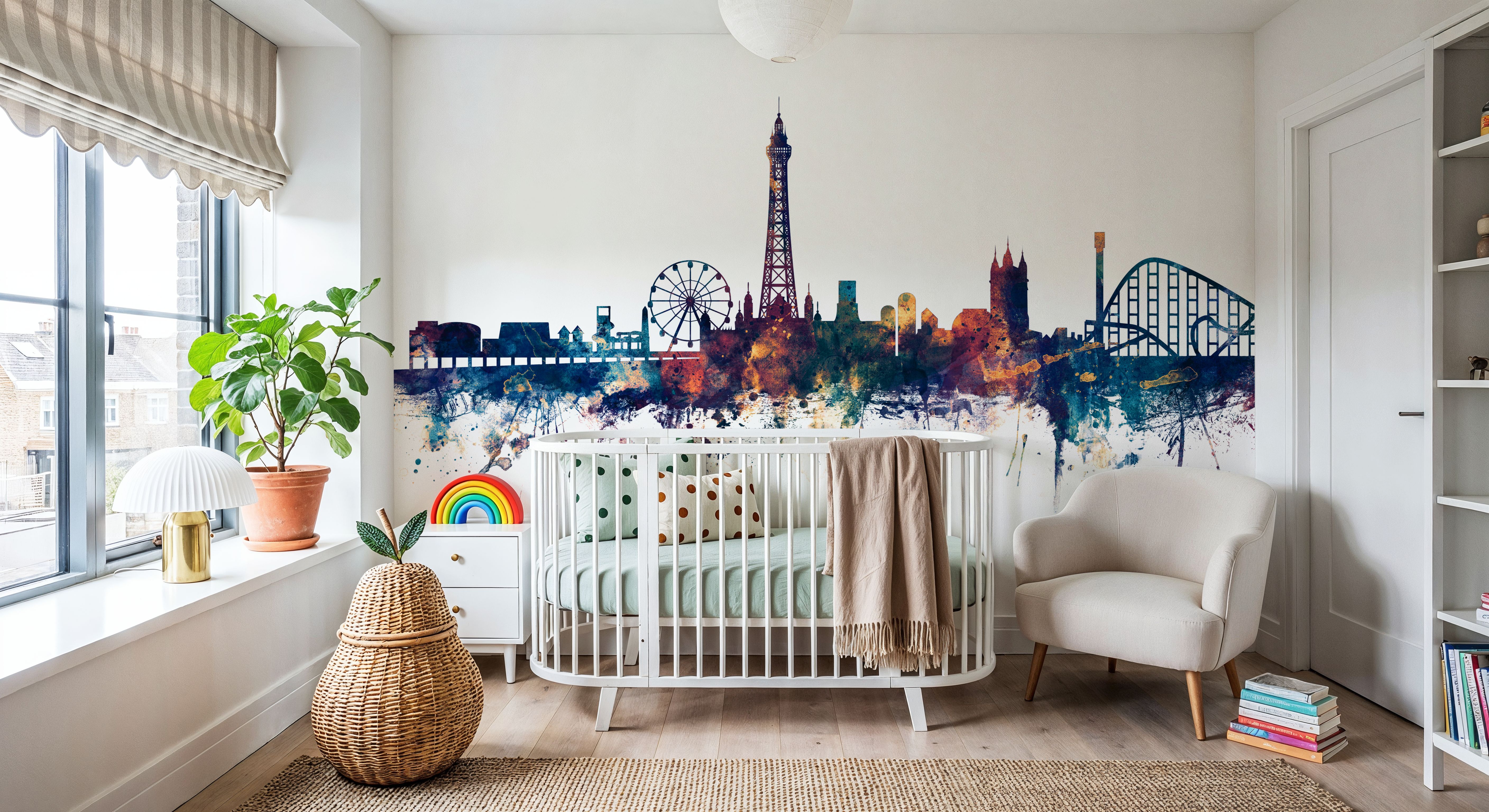 Blackpool England Skyline Blue & Bronze