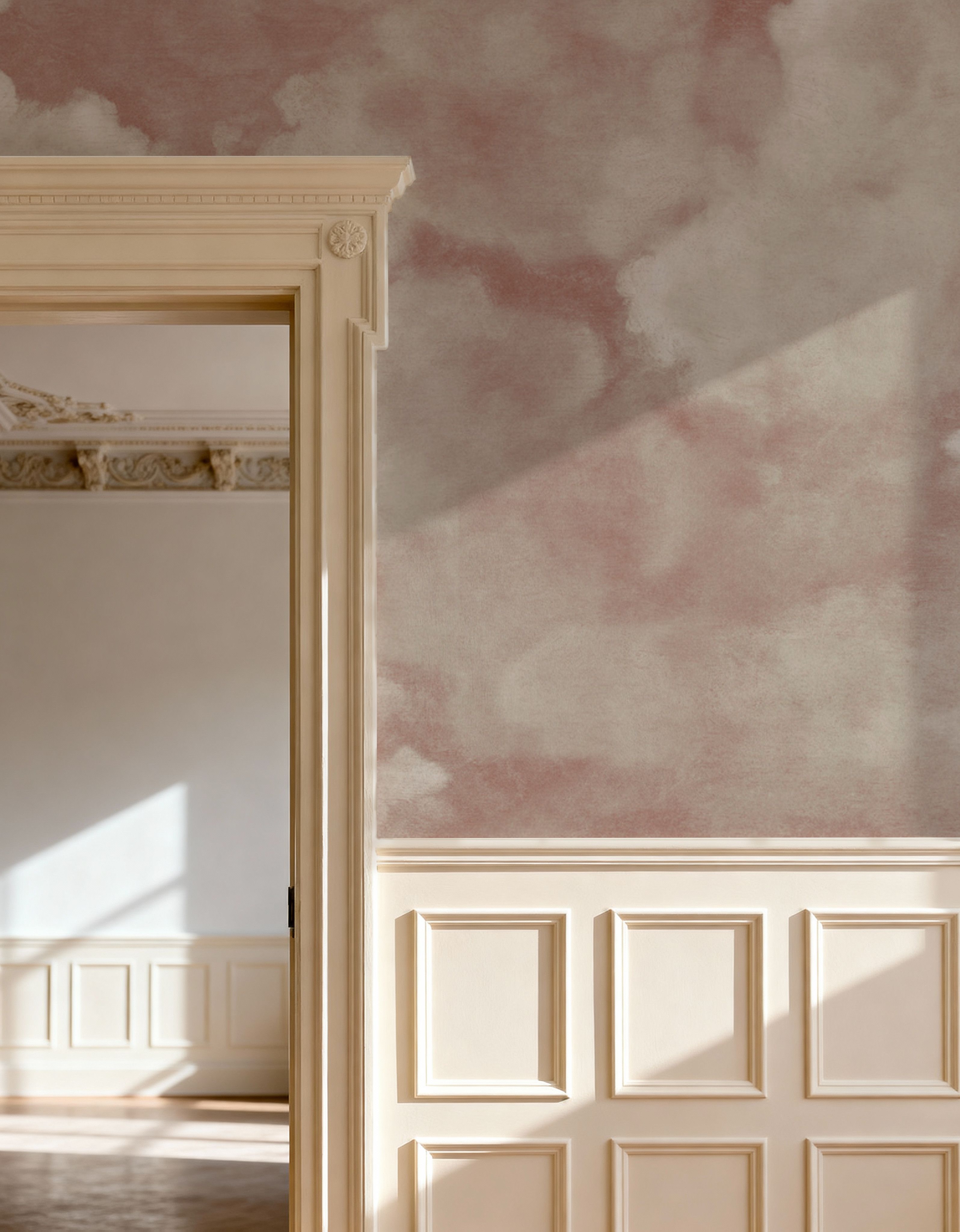 Painted Dreamy Clouds, Dusty Rose