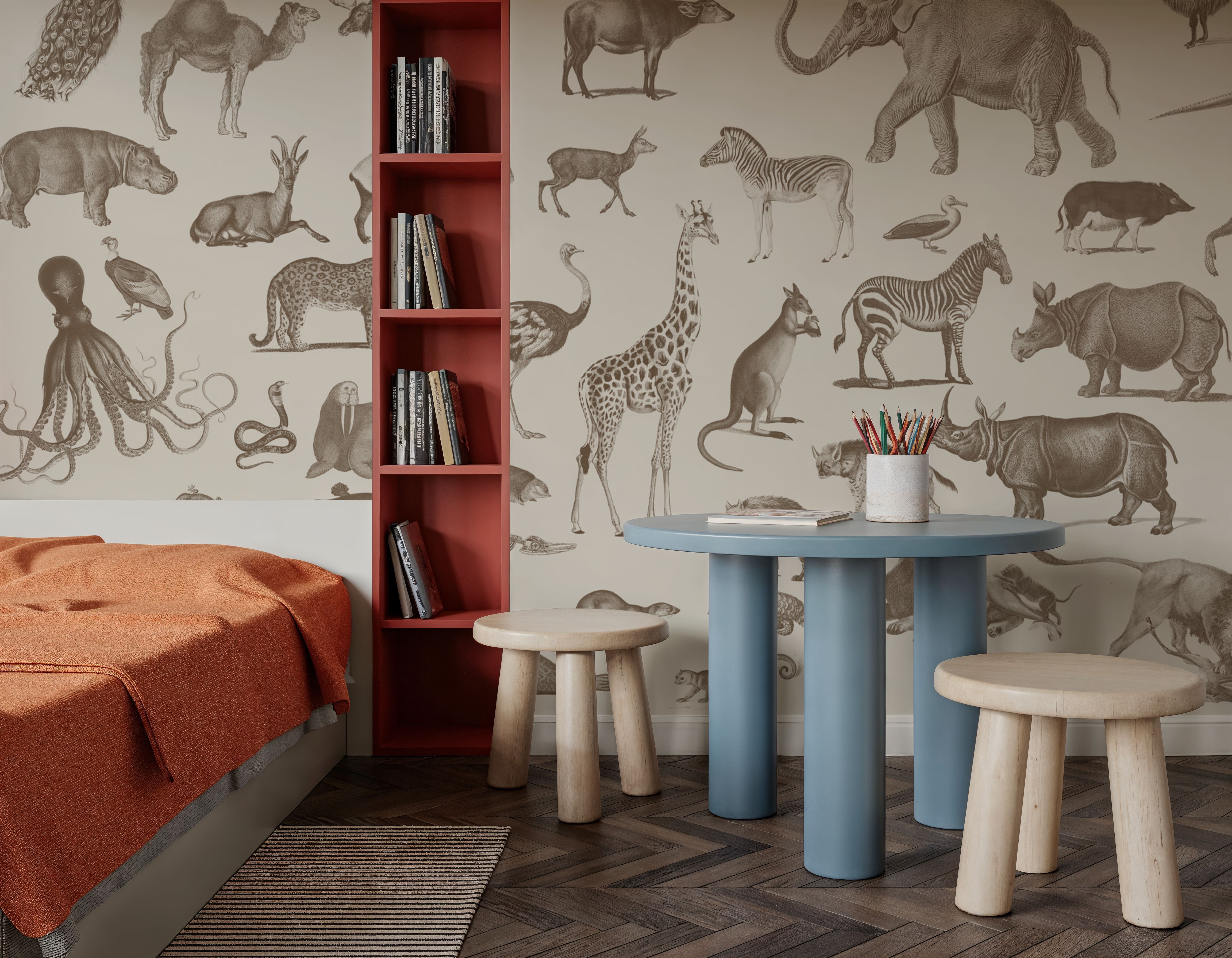 Vintage Animals, Beige