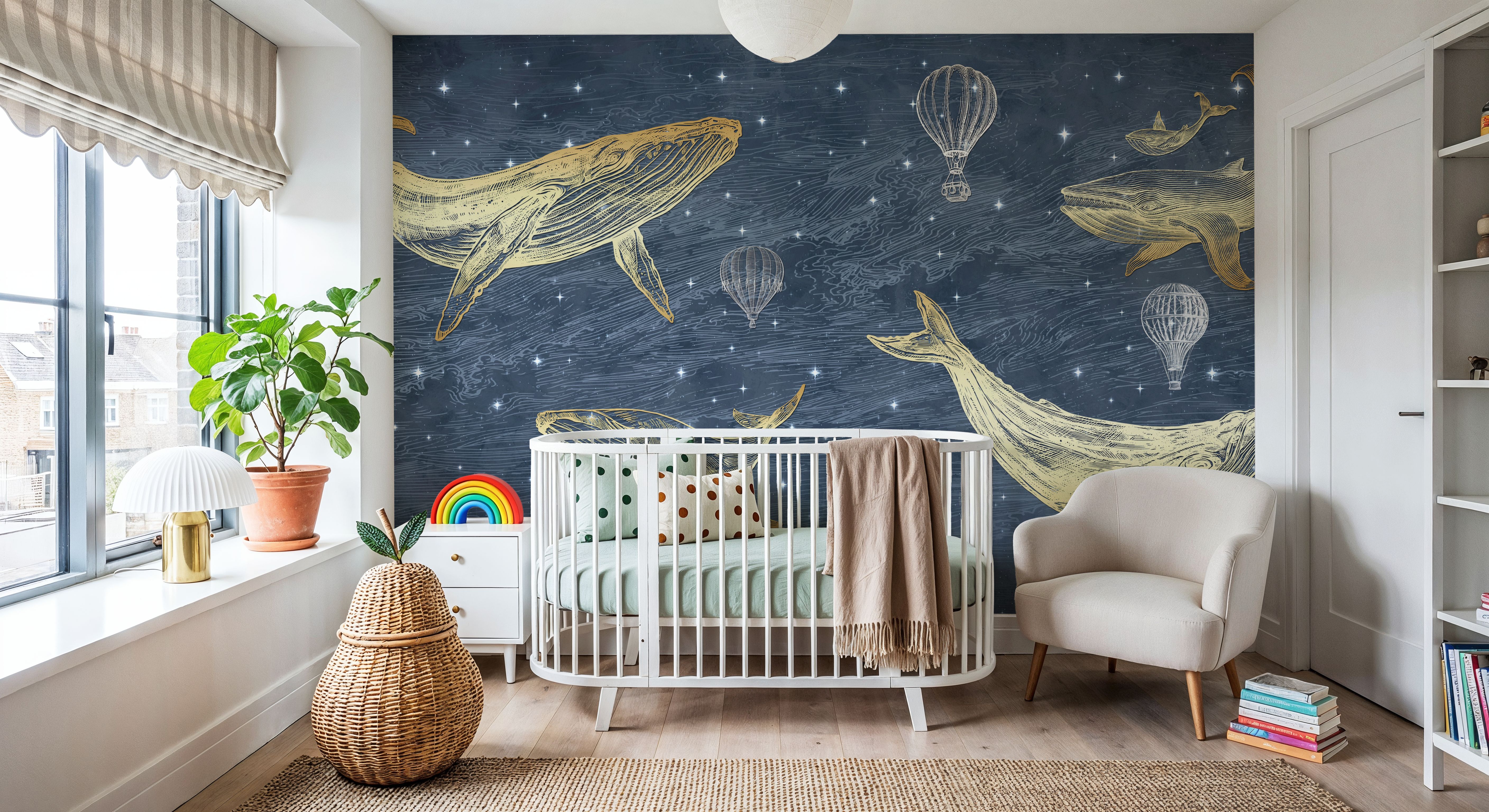 Whales in The Sky with Balloons, Washed