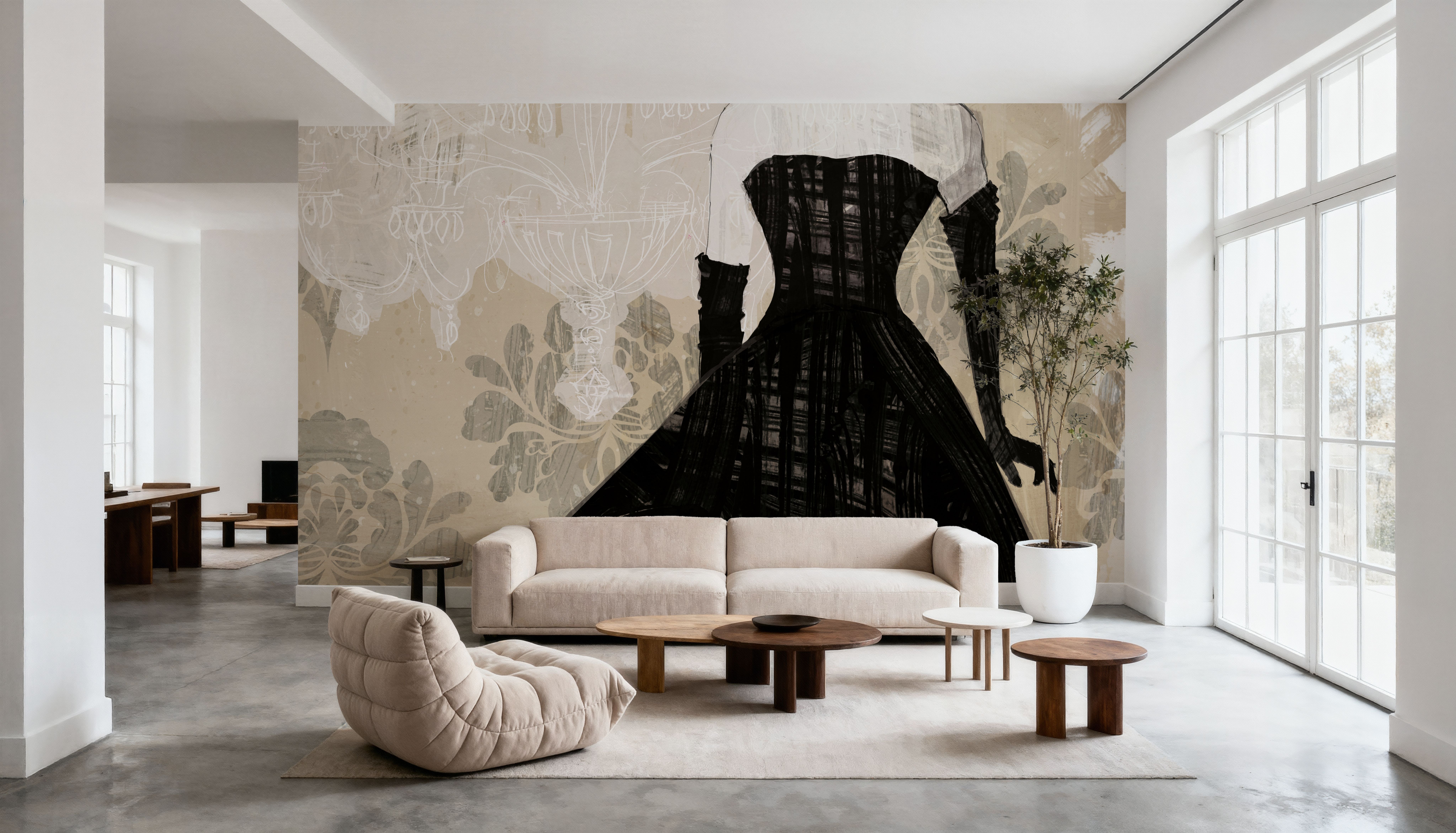 Couture Lady II Cream, Wallpaper