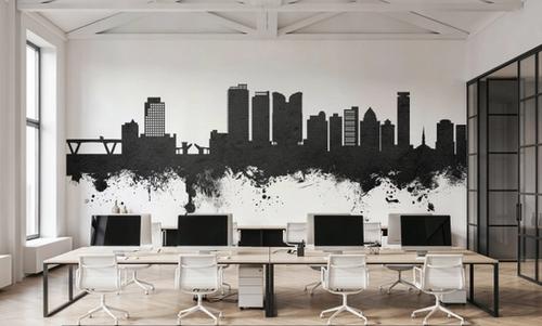 Fort Lauderdale Florida Skyline Black & White