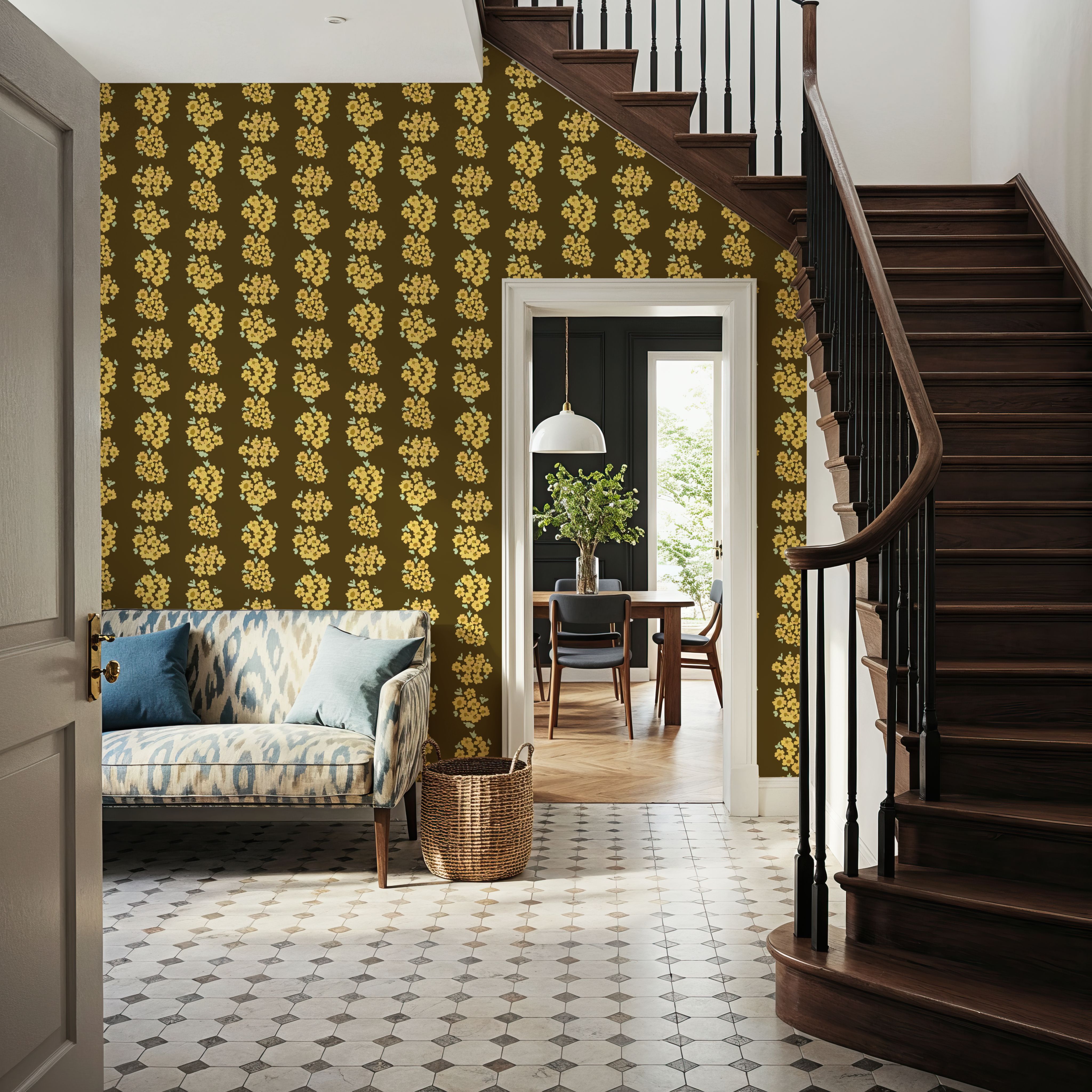 Ditsy Floral Clusters, Mud