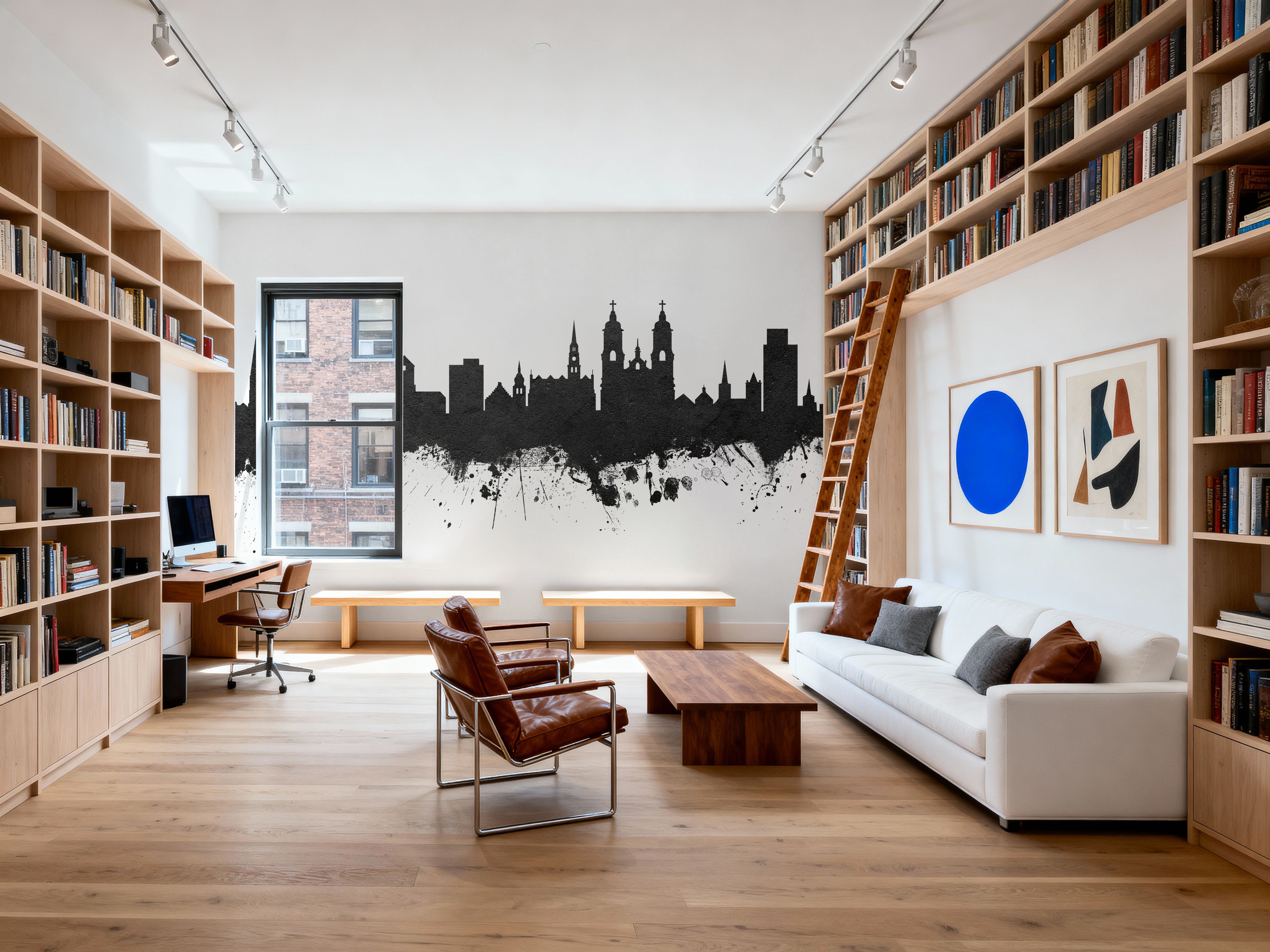 St Gallen Switzerland Skyline Black & White