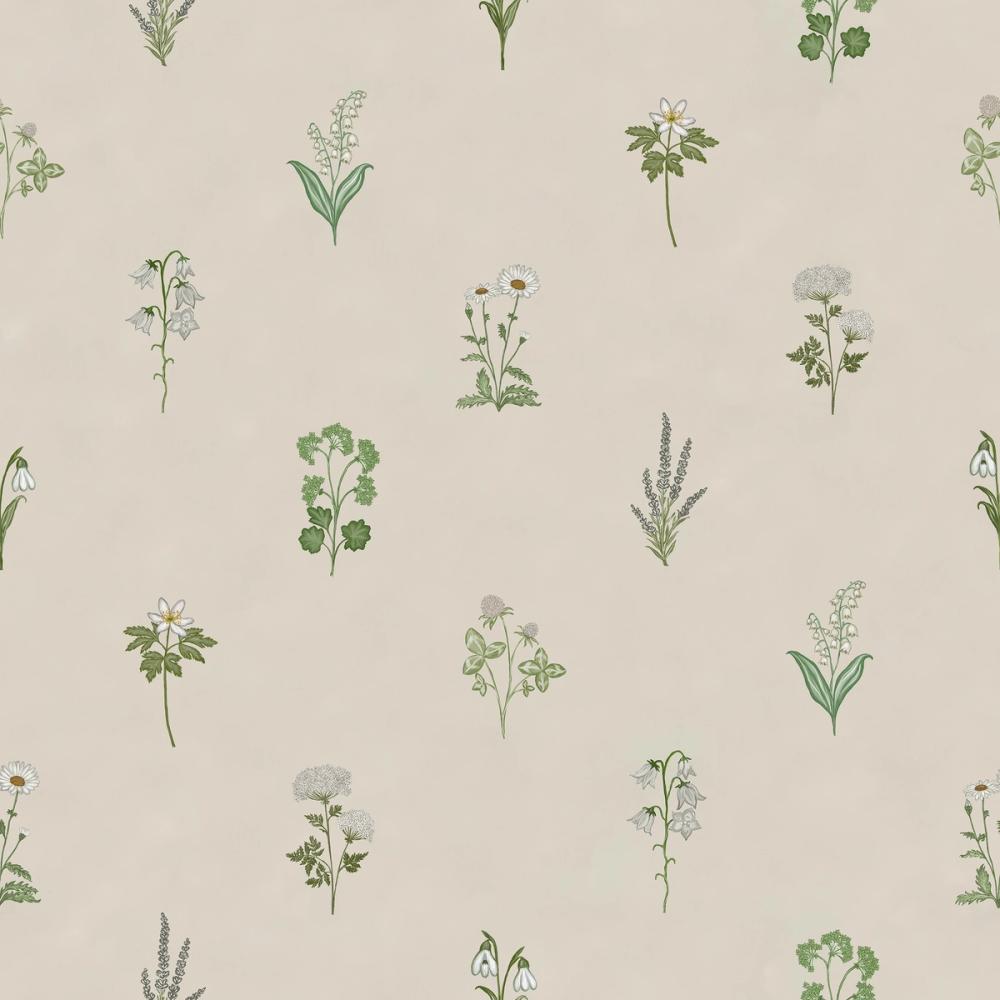 Nordic Flora Ivory Petite, Cream