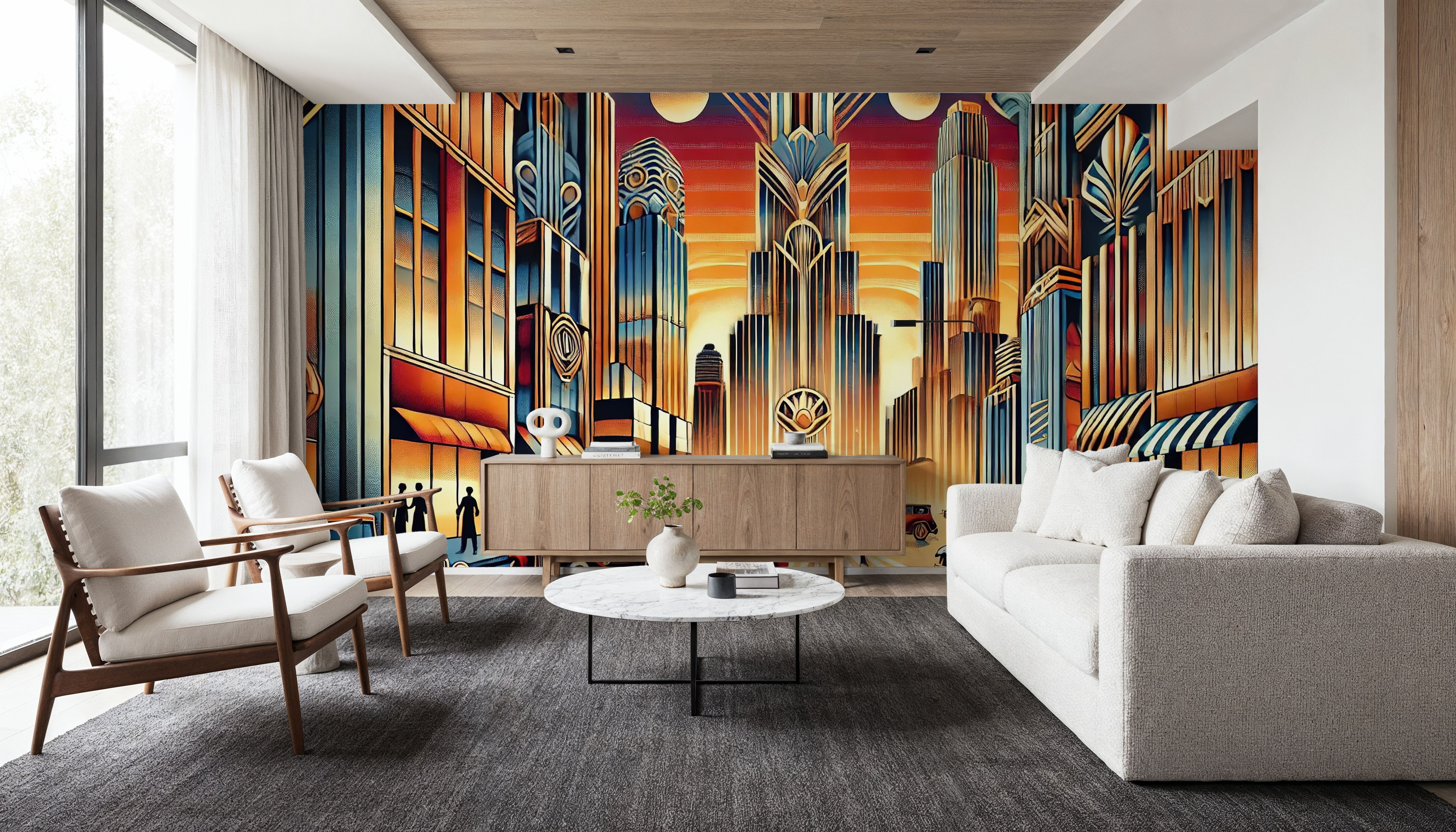 Elegant Art Deco Cityscape