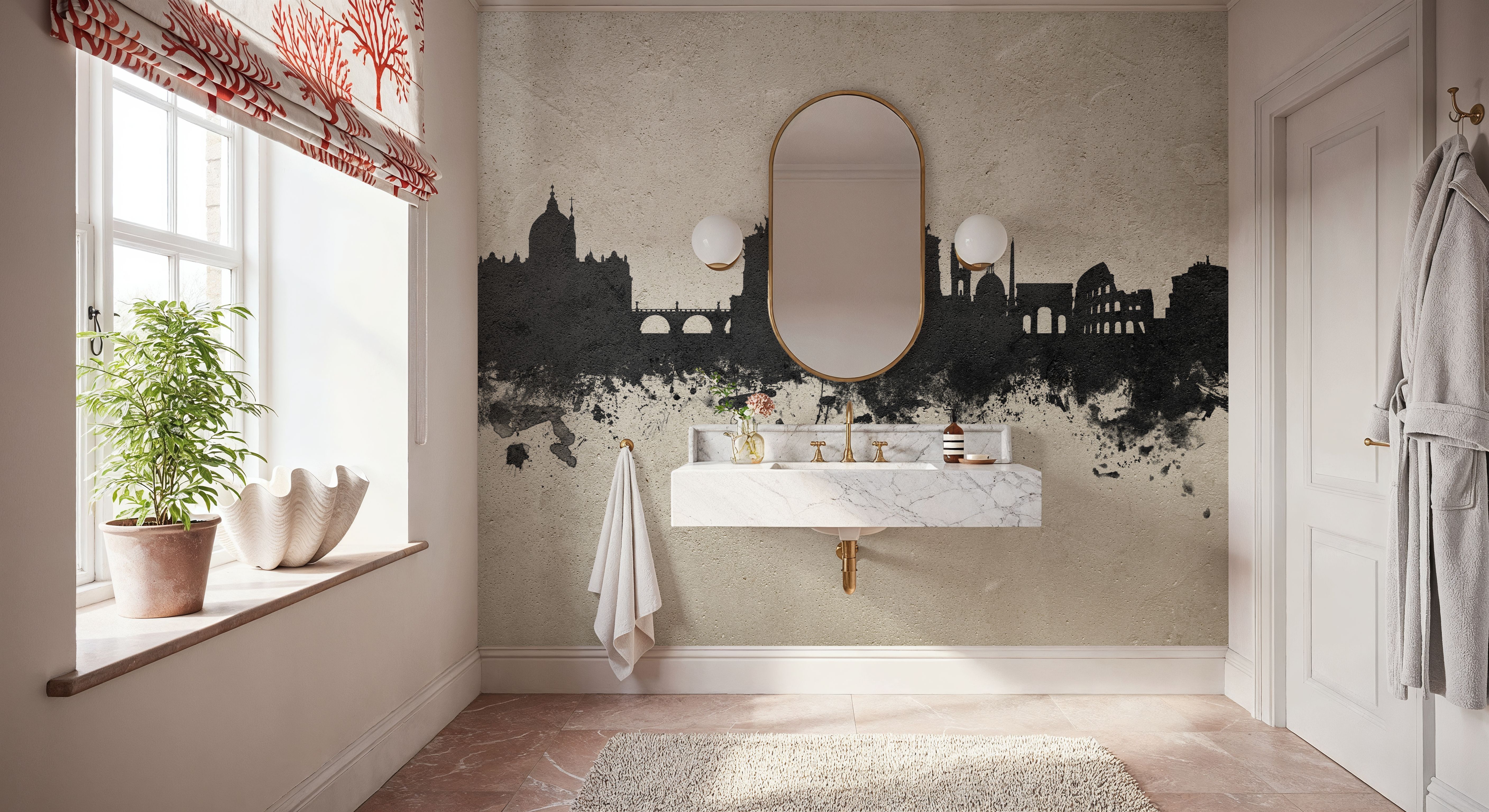 Rome Italy Skyline Concrete, Wallpaper