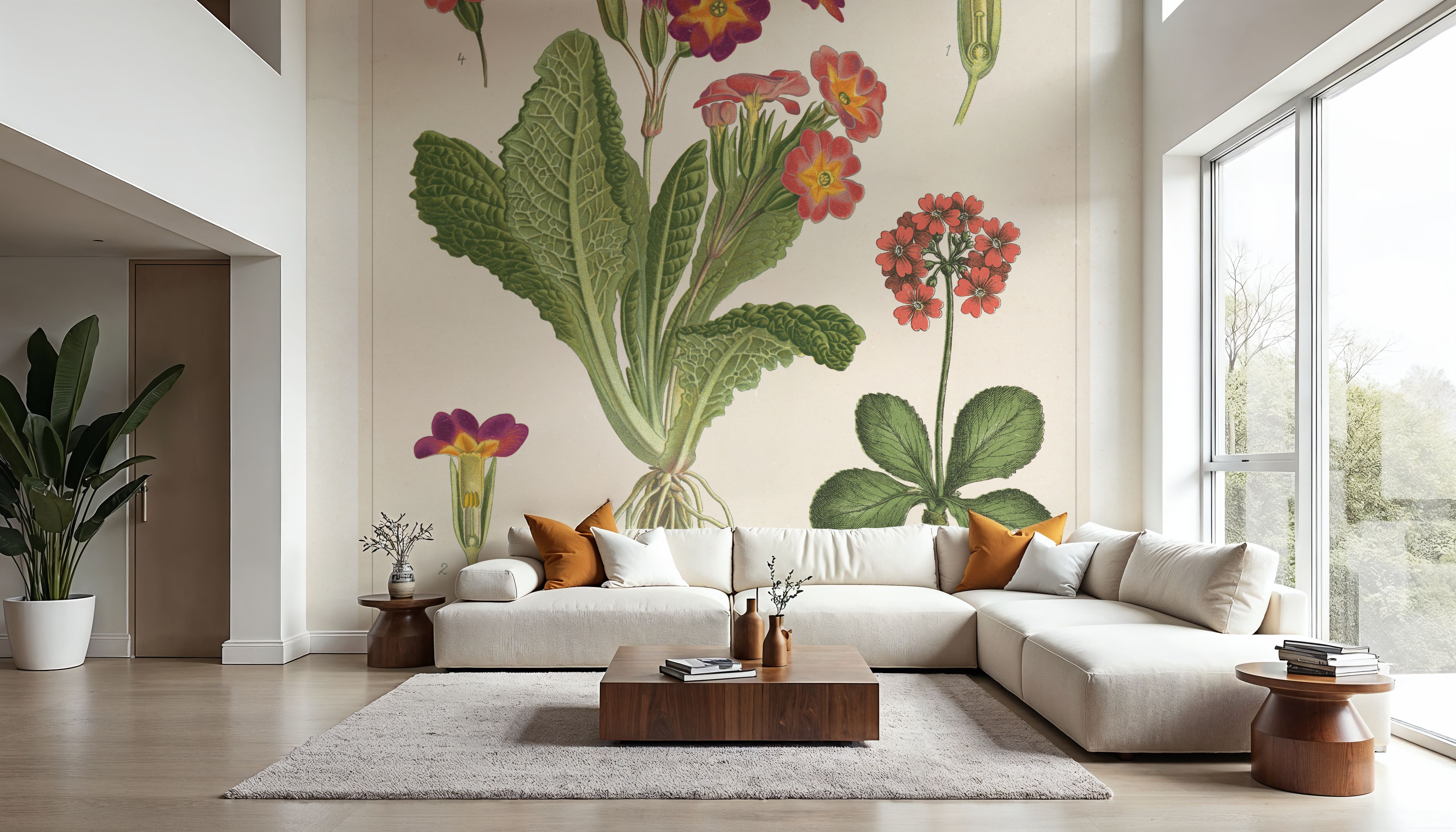 Flower Market Chart II, Wallpaper