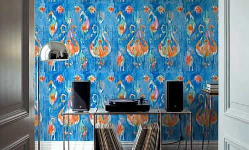 Electric Blue Ikat