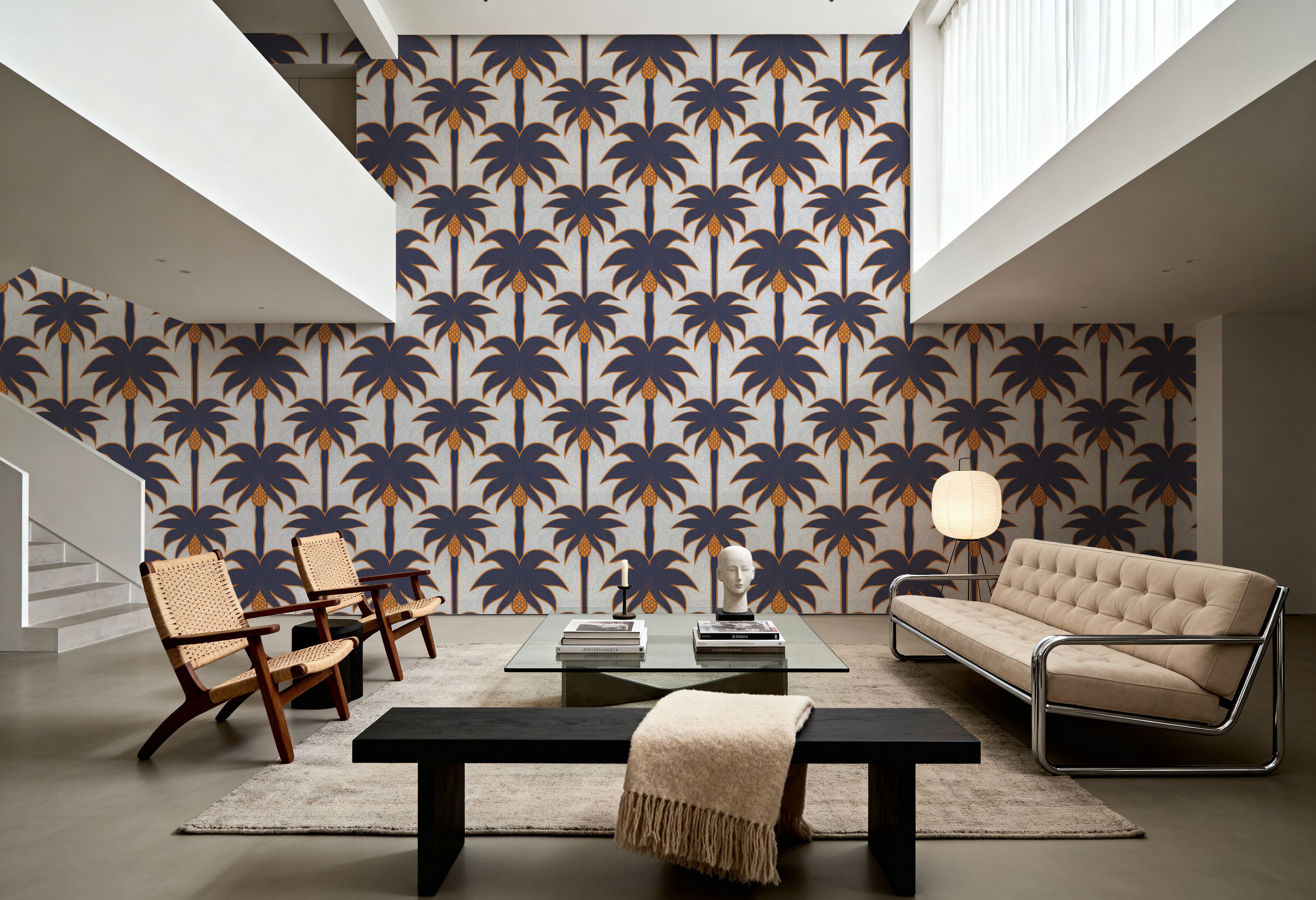 Graphic Palms, Grape