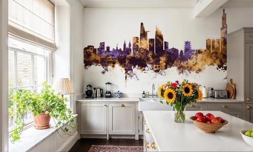 Ho Chi Minh City Vietnam Skyline Purple & Gold