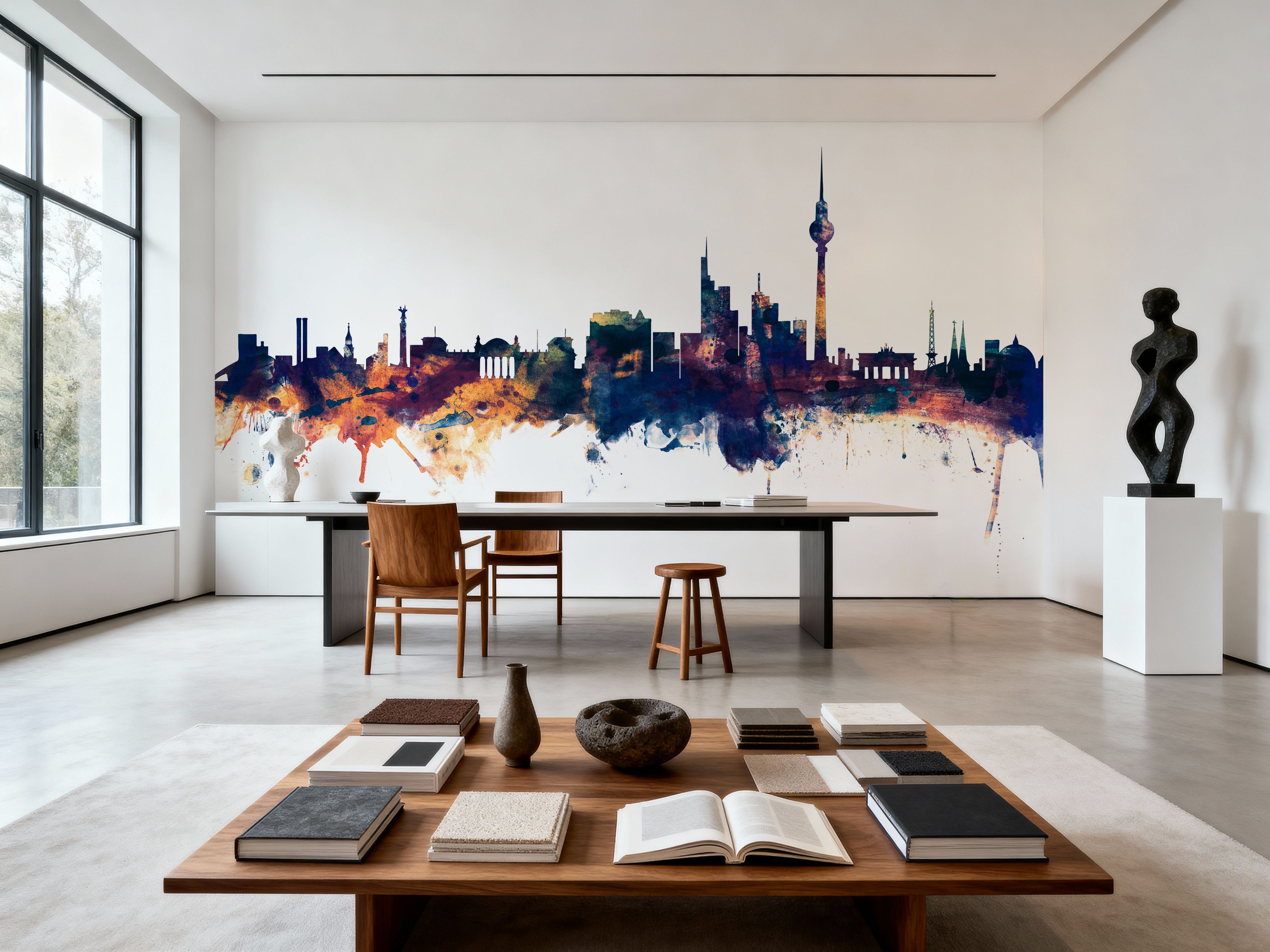 Berlin Skyline Blue & Bronze
