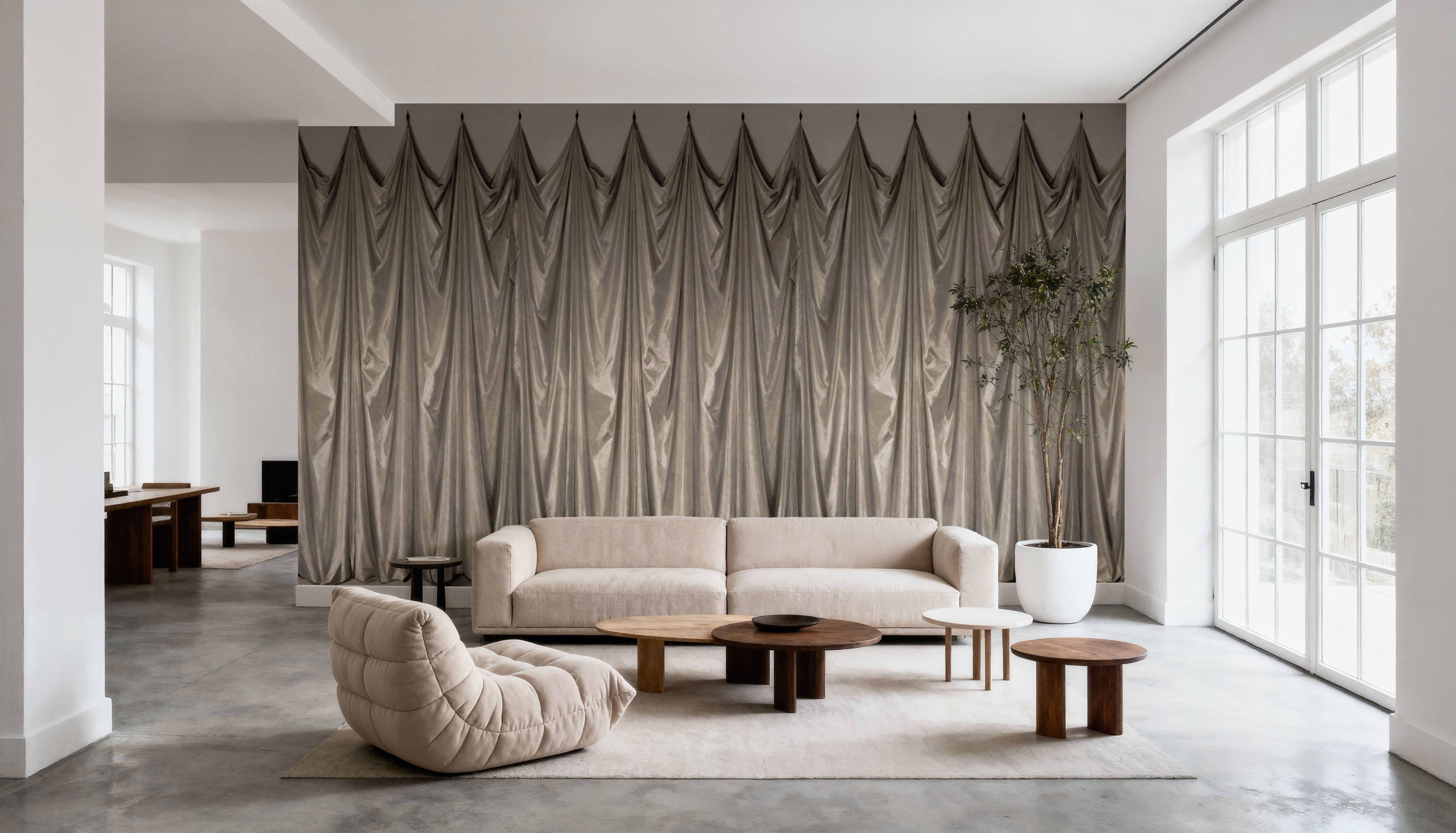 Medici Drapes, Beige