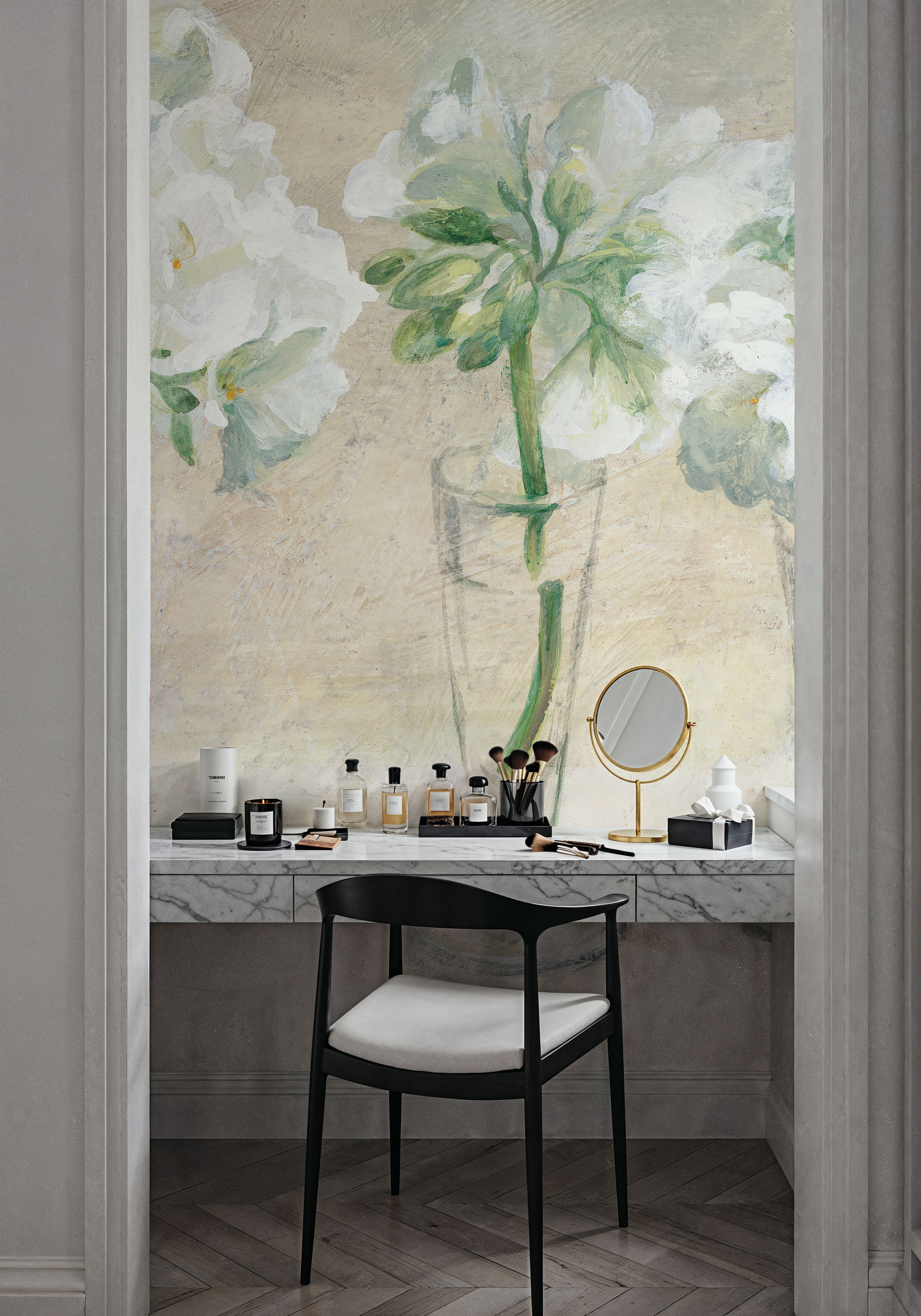 Geraniums in Glasses II Neutral