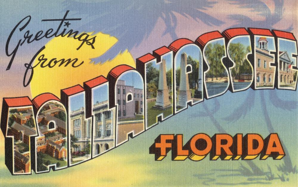 Greetings from Tallahassee - Screenprint Postcard